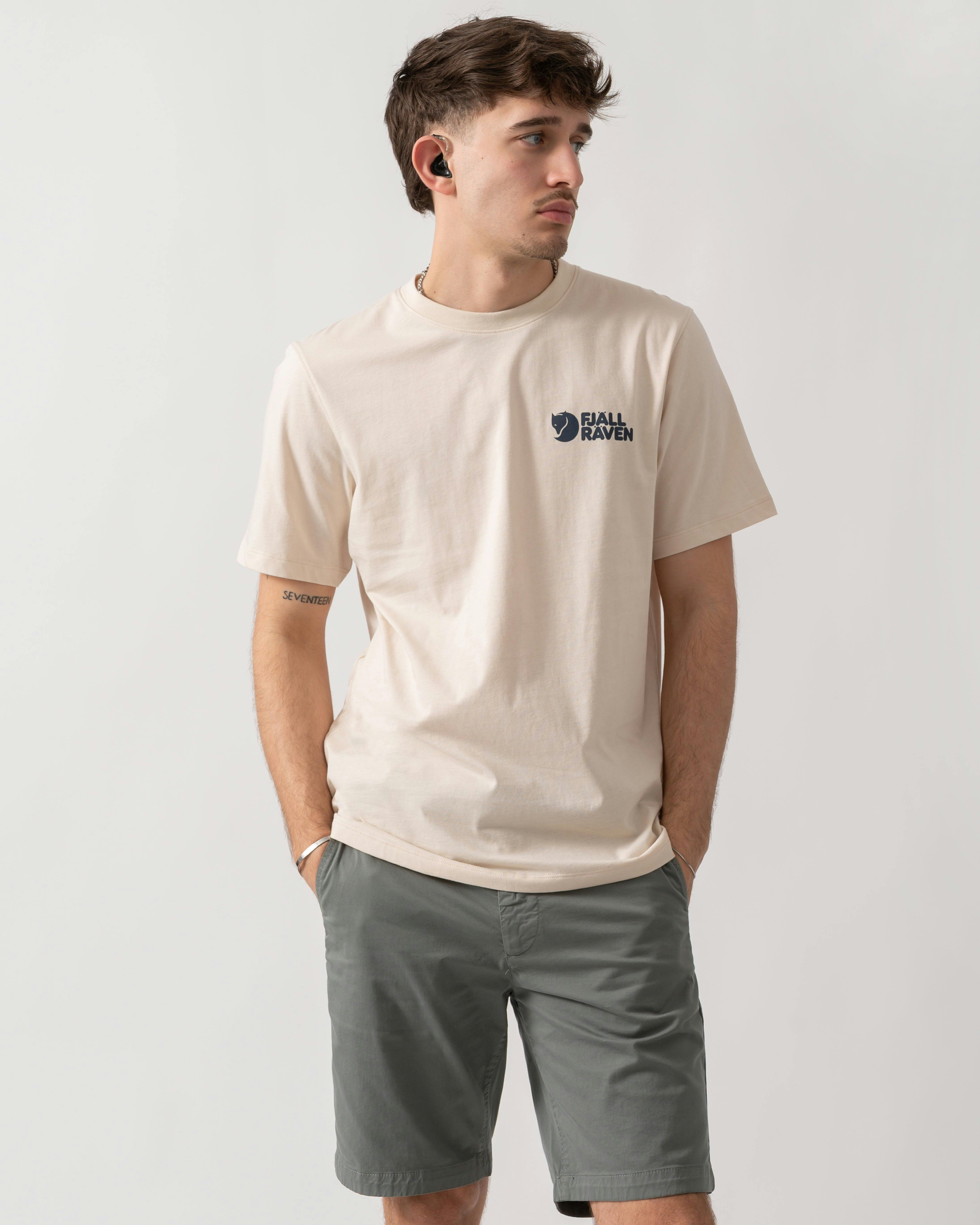 Fjallraven Men's White Swedish Forest T-Shirt - Chalk 113 - Chalk 113 - M