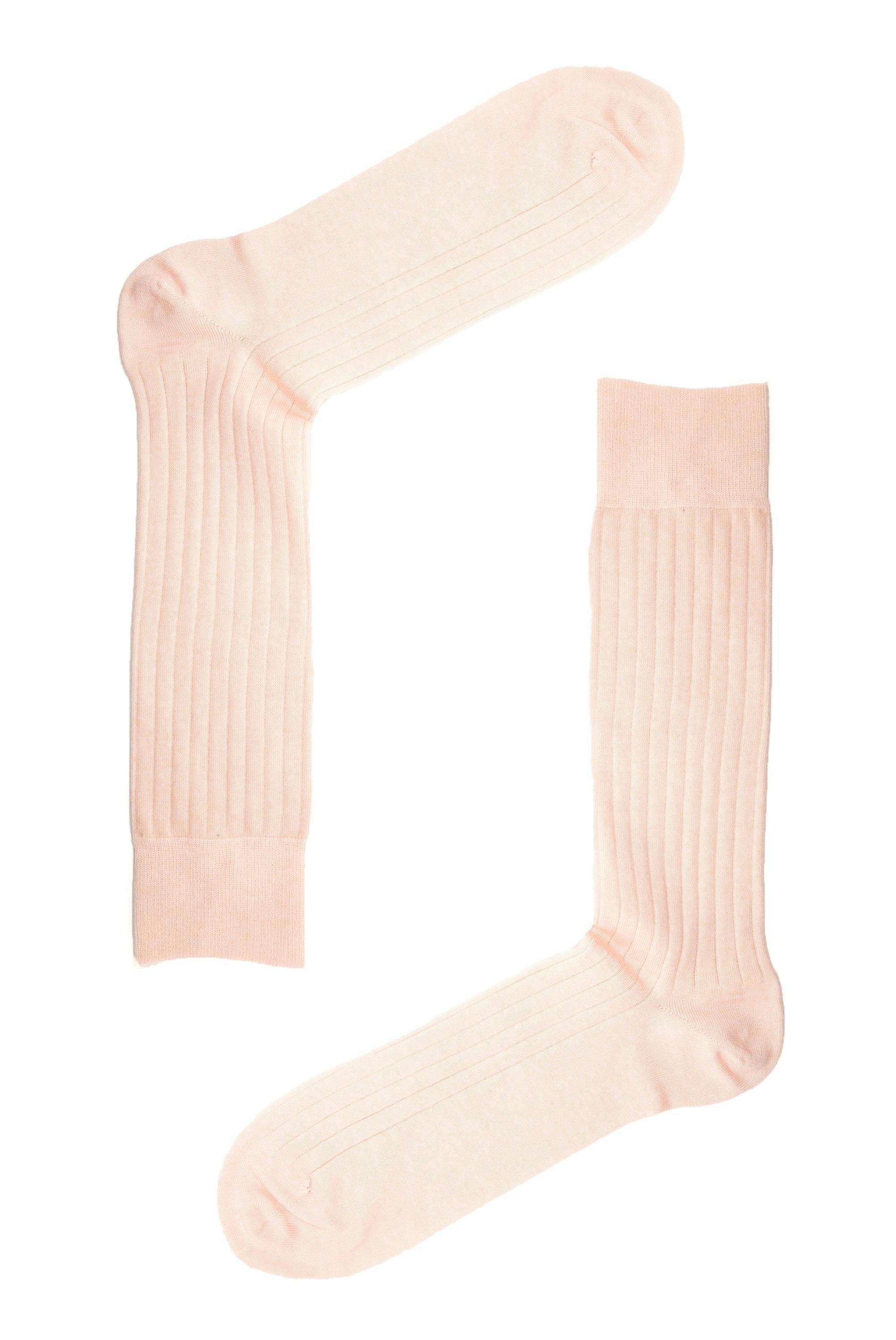 Jemsox Men's Pink Rose Recycled Rib Socks | Bold, Sustainable Style - Medium / Eur 37-42 / Uk 6-8