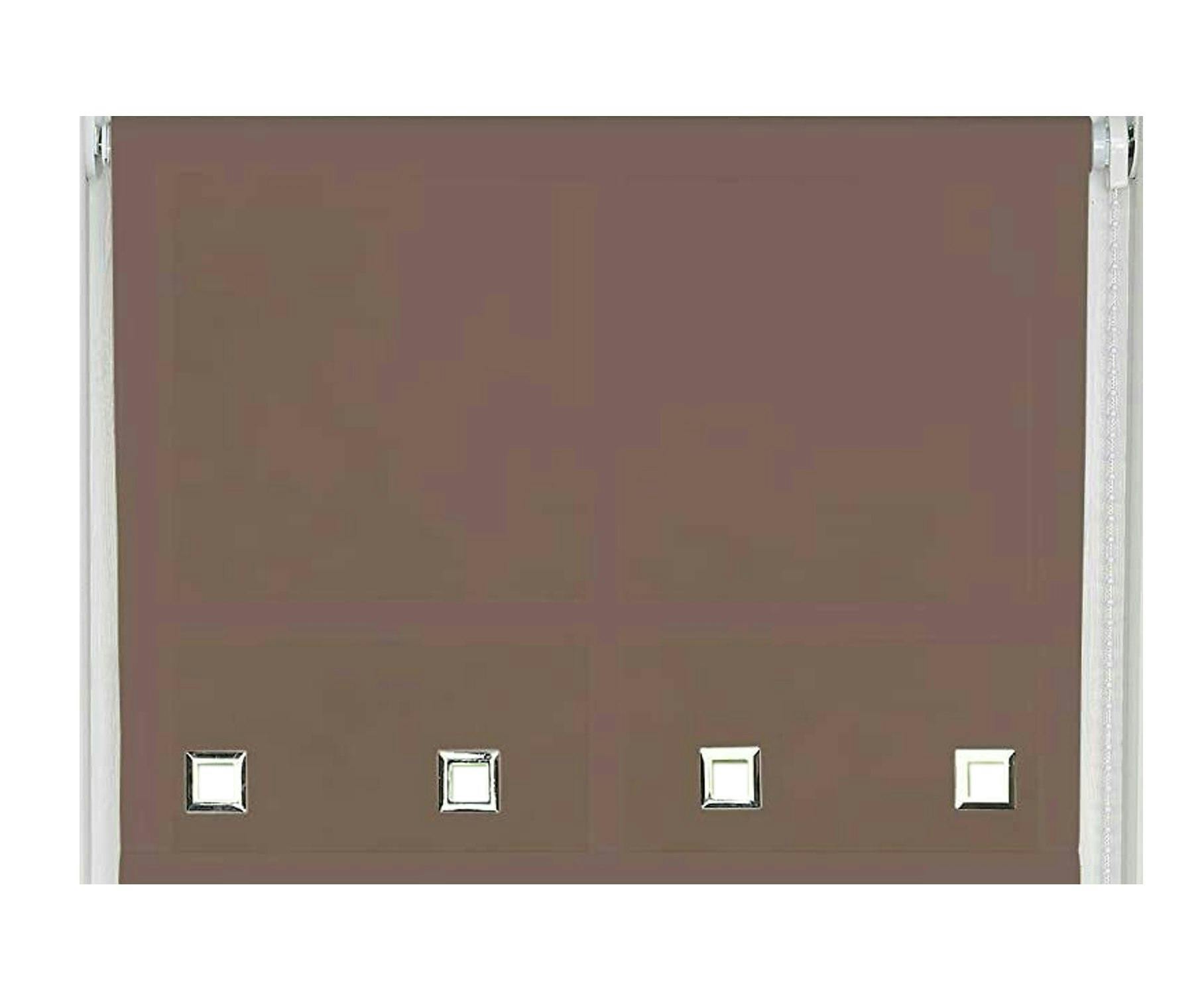 Rackhams Light Mocha Square Eyelet Edge Roller Blind - 140Cm