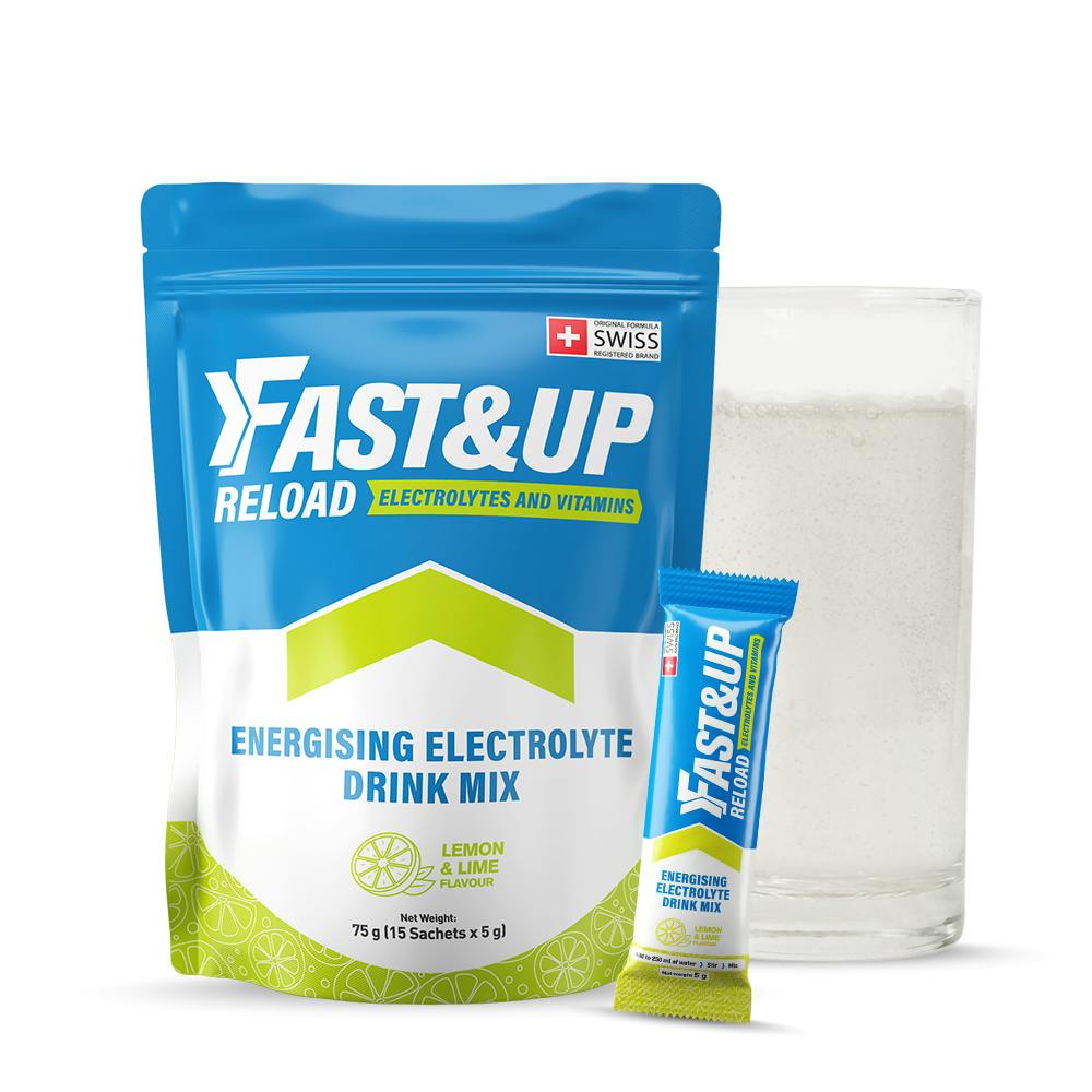 Fast&Up Reload Stick Pack - Energizing Electrolyte Drink Mix For Instant Hydration - Lemon & Lime, 15 Sachets - Image 3