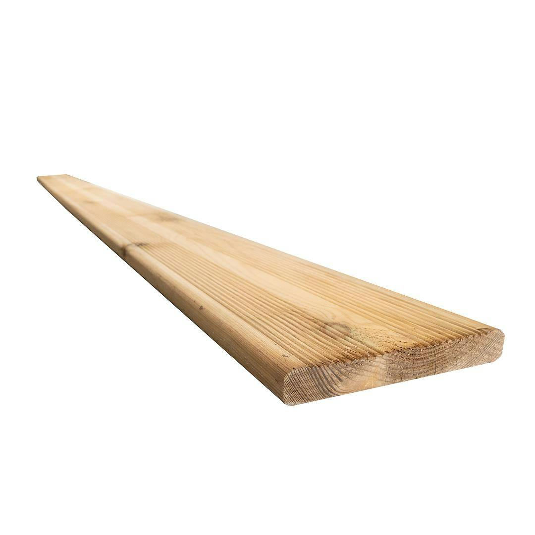 Snowdon Timber Treated Reject Extra-Wide Decking Board (T) 21Mm (W) 145Mm (L) 2.4M - 1 Pack