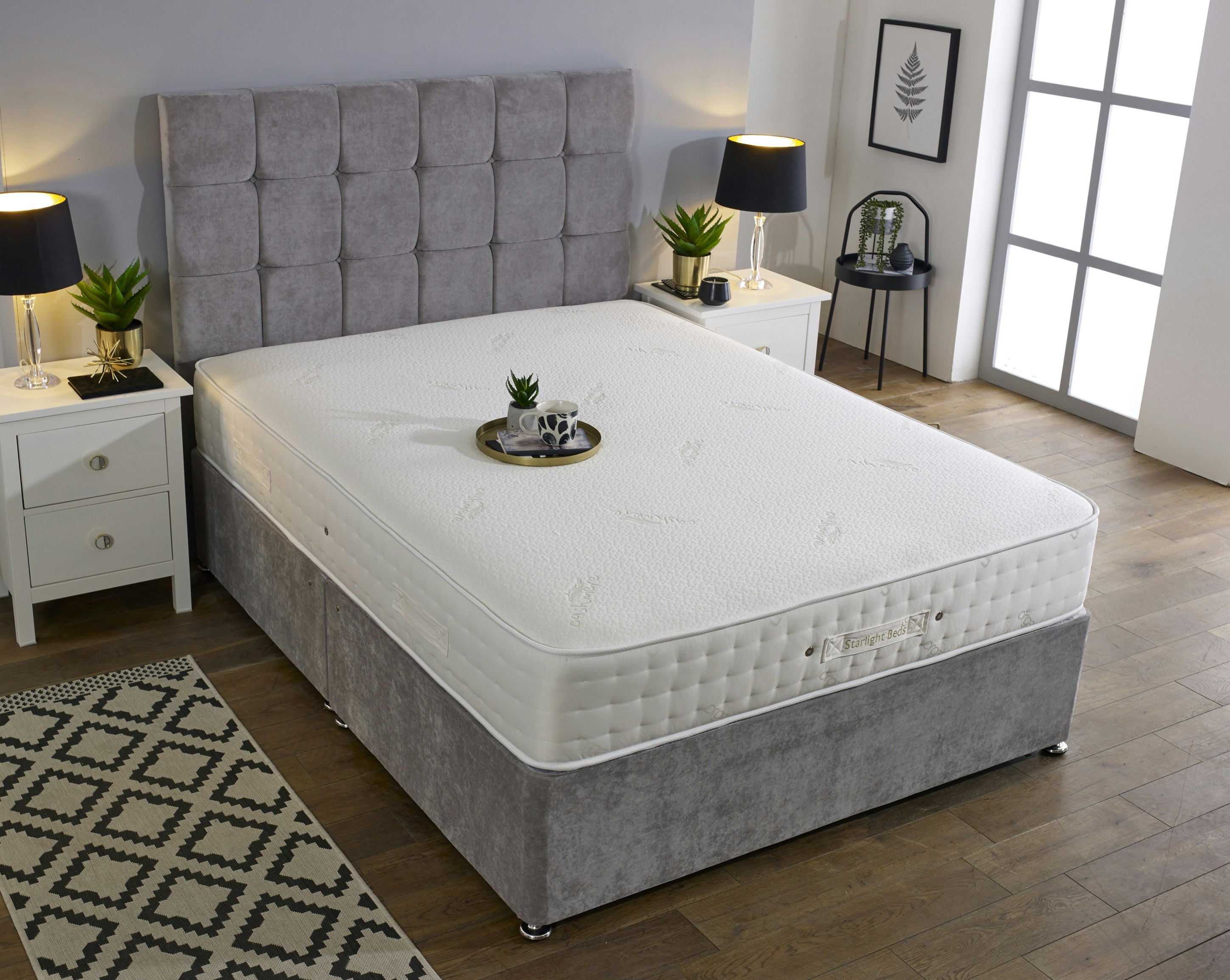 Rackhams White Small Single Pocket Sprung Mattress - 9 Inch Deep, Medium Firmness - 1 - European Small Single Mattress (80Cm X 200Cm)