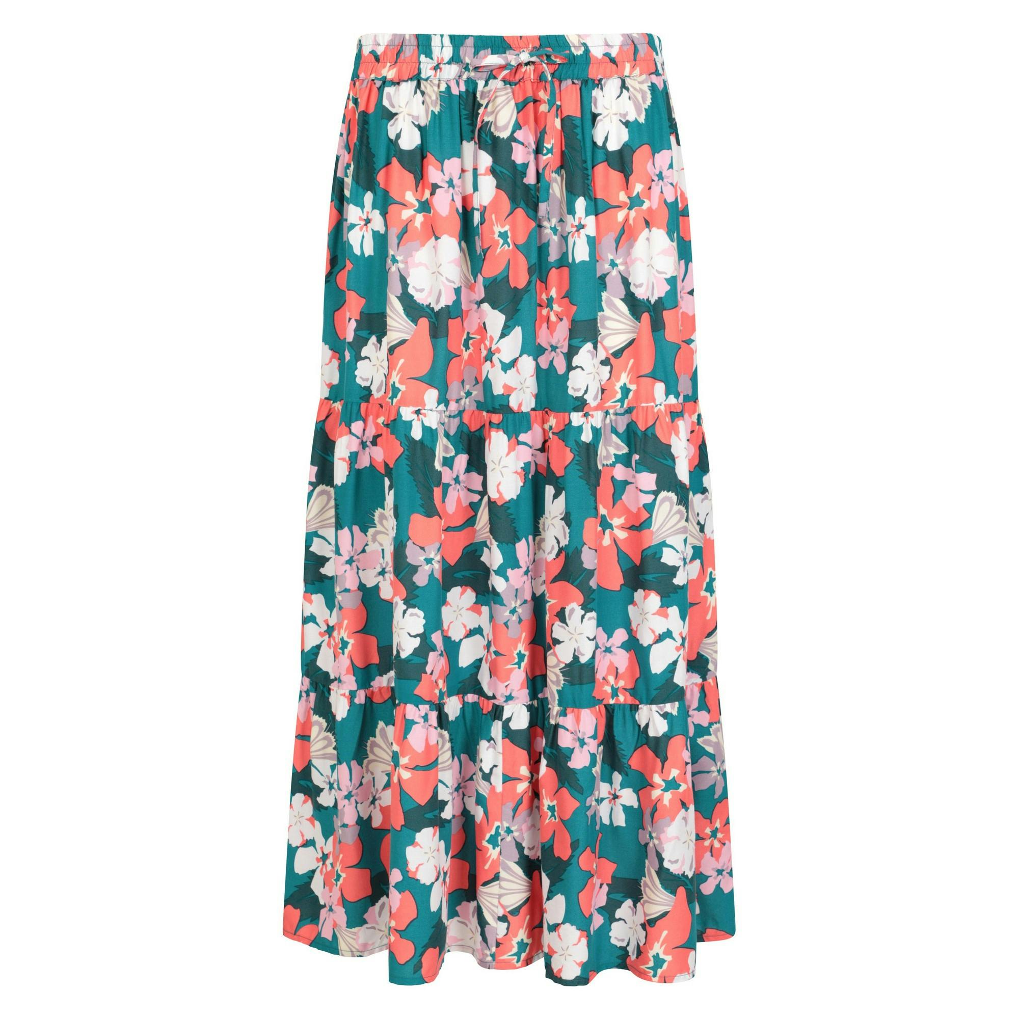 Mountain Warehouse Women's Palermo Tiered Midi Skirt - Mixed - Mixed - 14 Uk - 100% Viscose