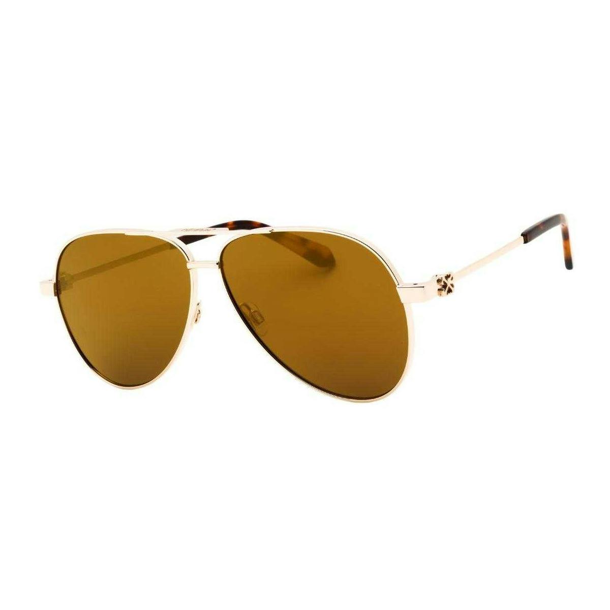 Off-White Unisex White/Gold Off- Off Adult Ruston L Mirrored Sunglasses - One Size - 100% Mixed