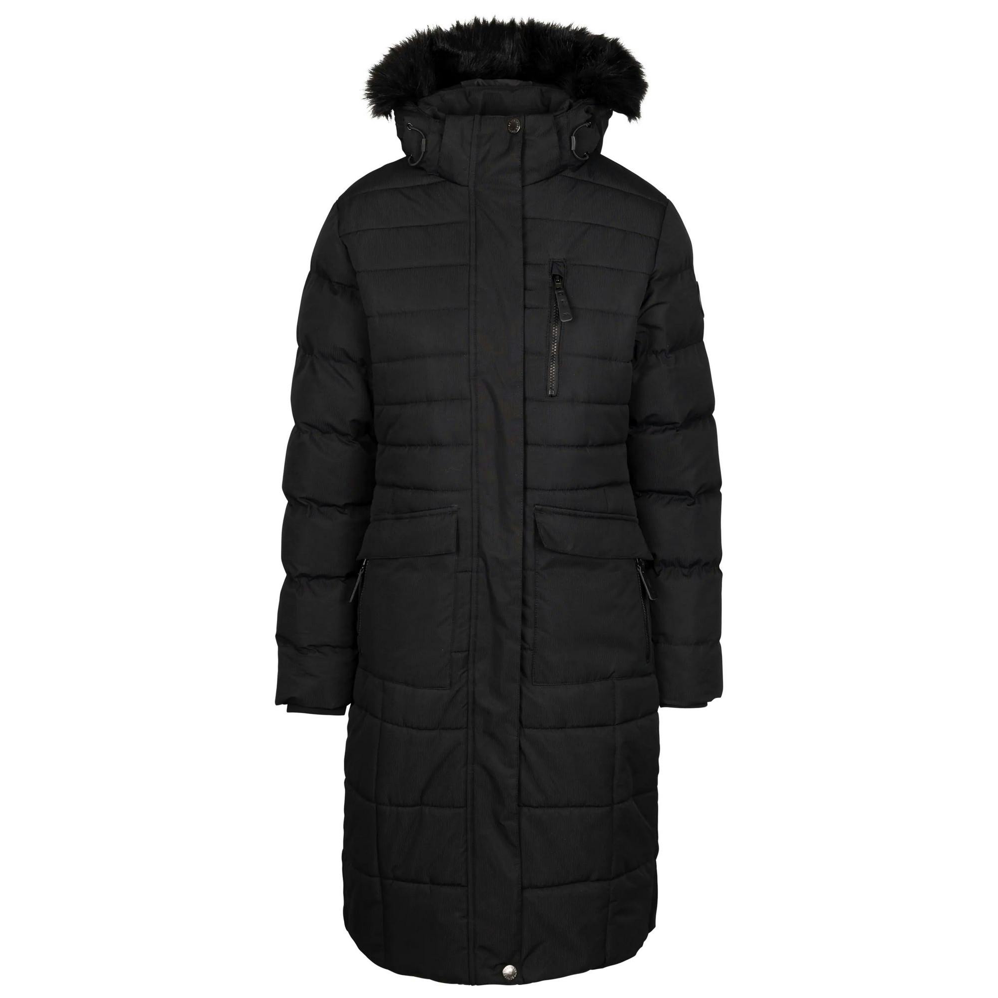 Trespass Women's Black Sasha Padded Jacket - Xxs - 100% Polyester