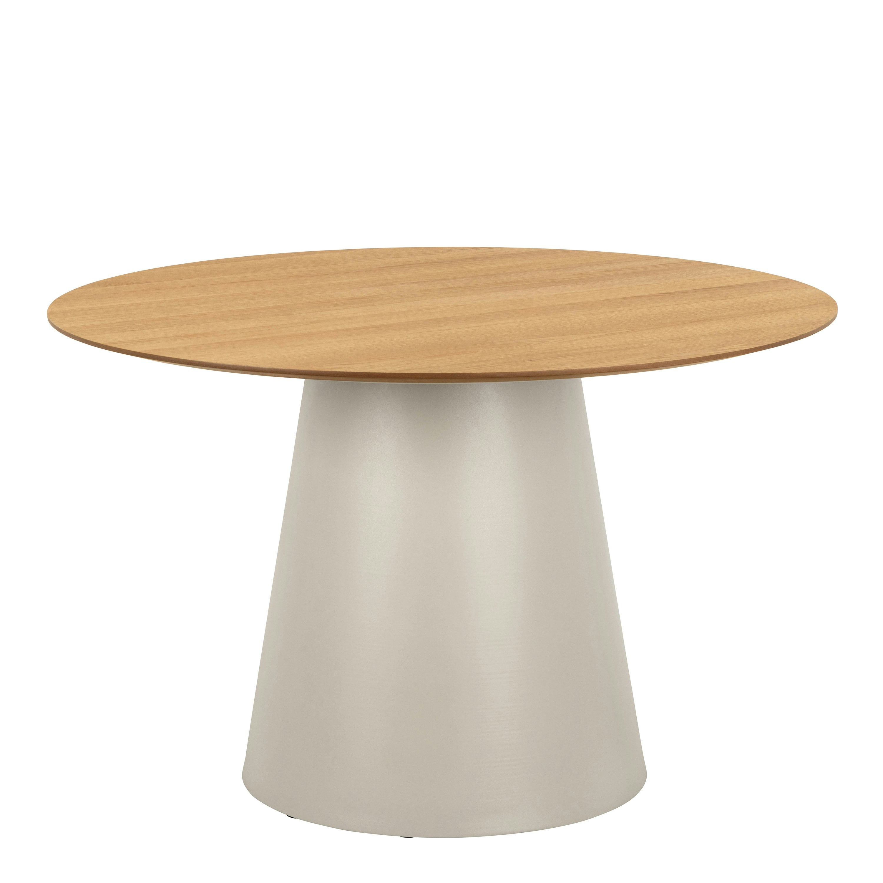 Rackhams Grey Soli Round Dining Table In Oak/ 120X75cm - No