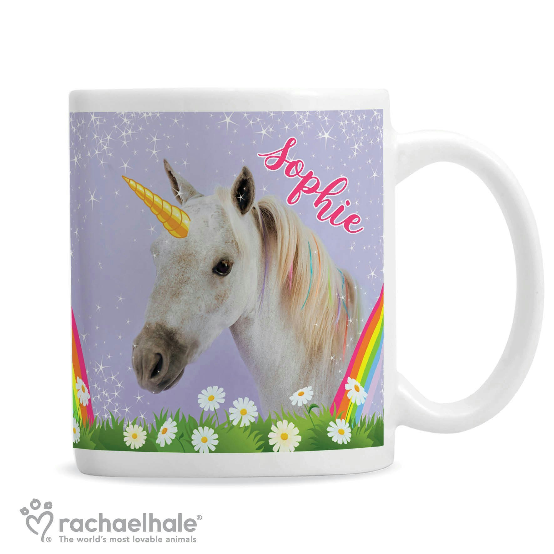 Rackhams Personalised Rachael Hale Unicorn Mug