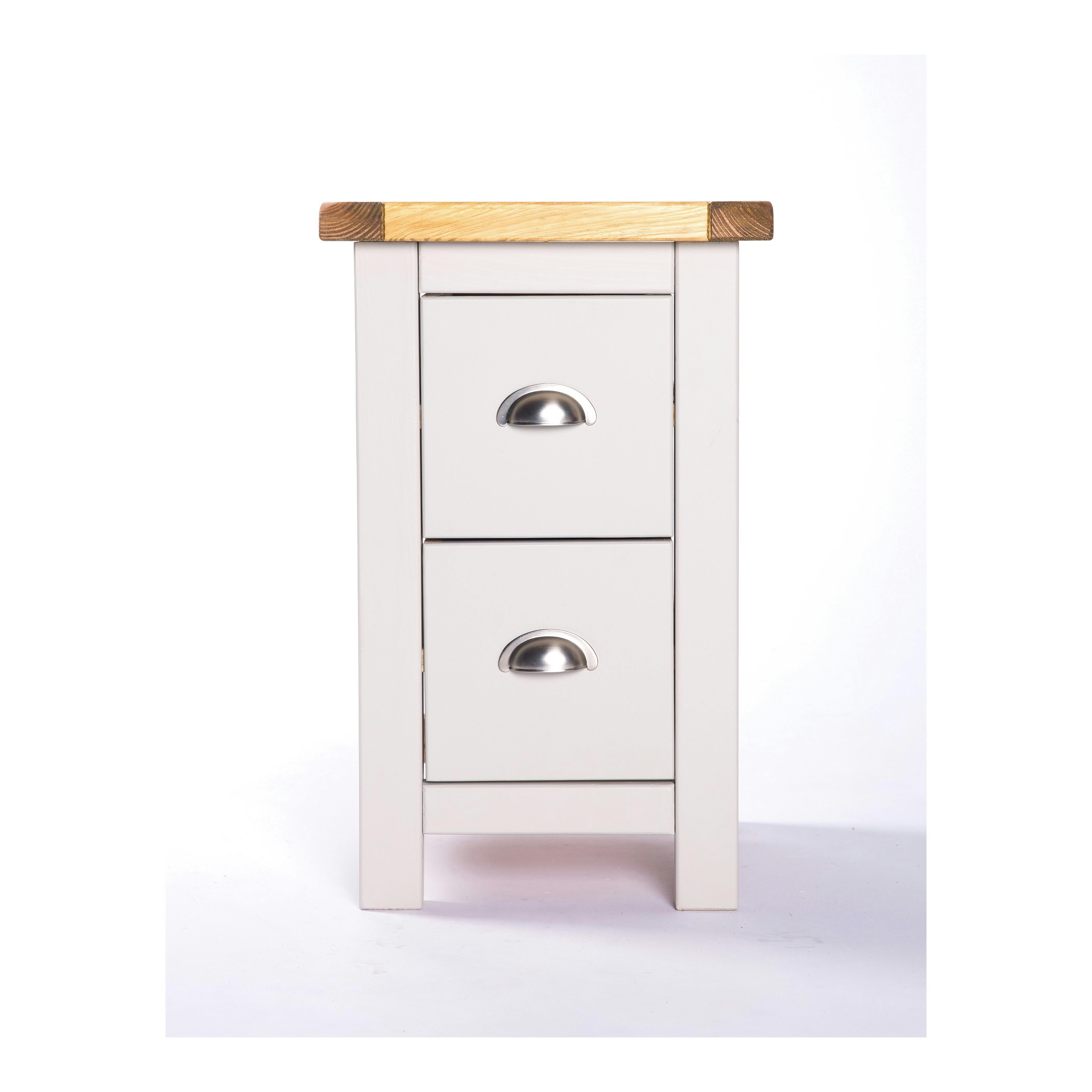 B&Q -  Argenta 2 Drawer Petite Bedside Table Chrome Cup Handle - Image 4