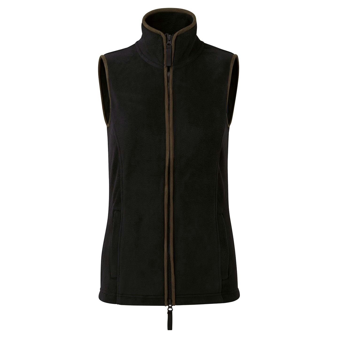 Premier (M, Black/Brown) Womens/Ladies Artisan Fleece Gilet - Image 3