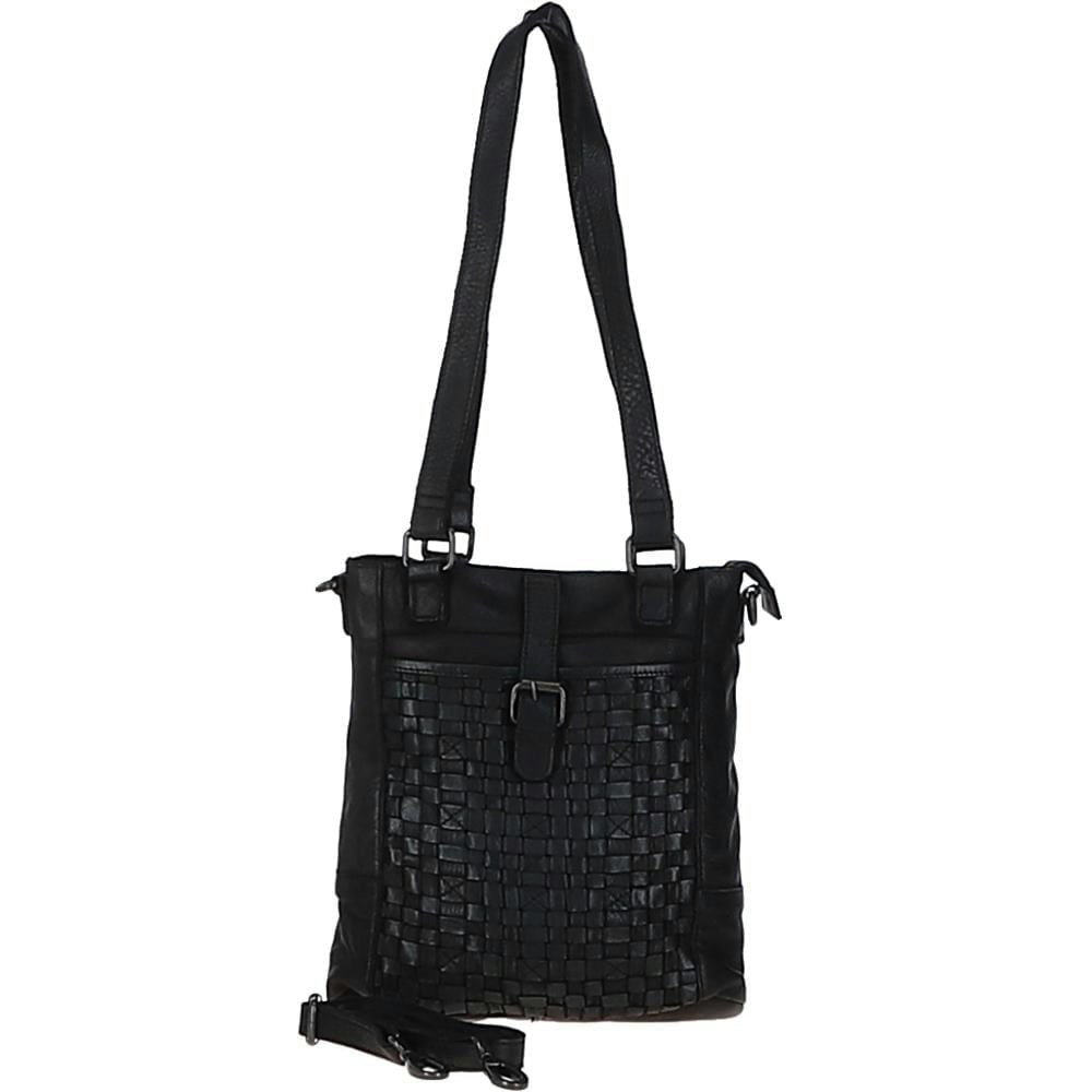 Ashwood Black Vintage Woven Leather Bag - One Size - Leather