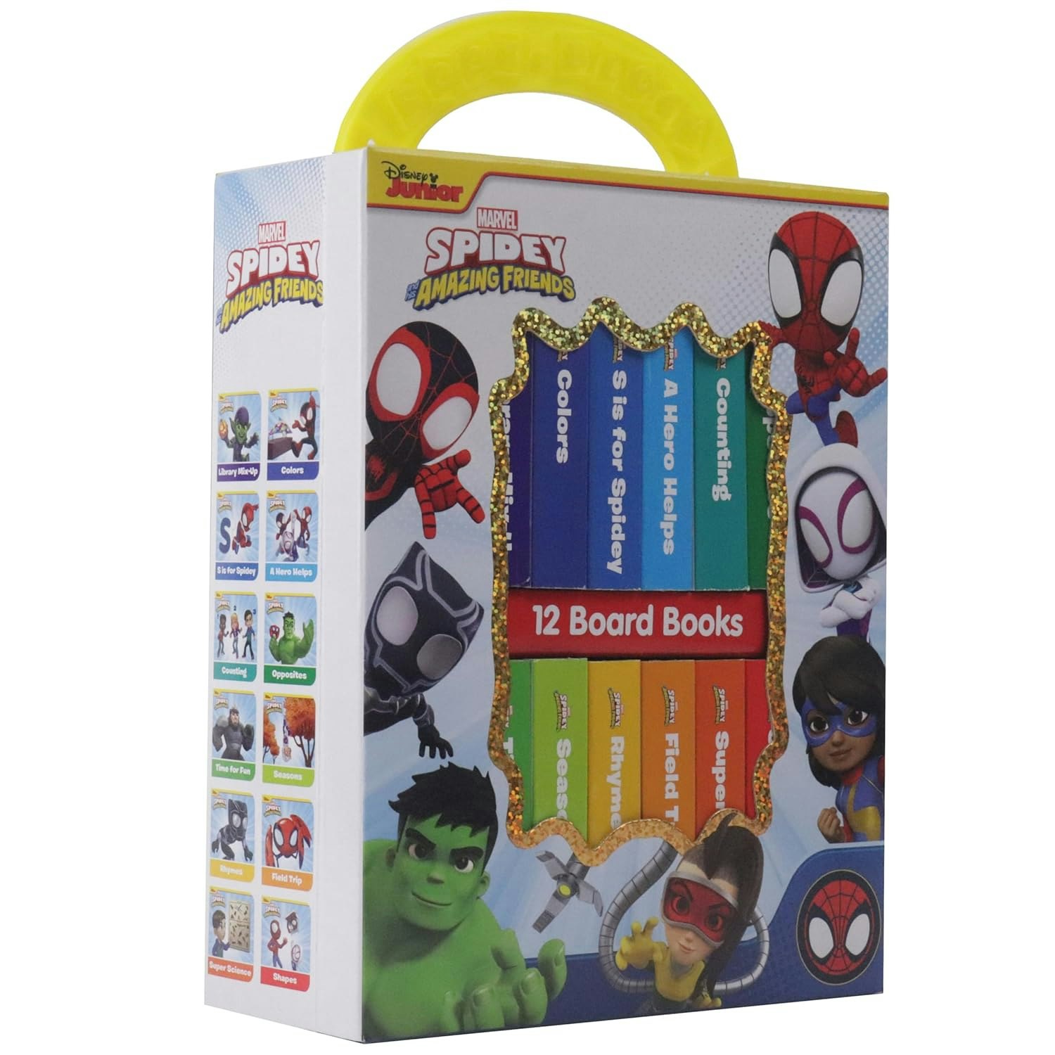 Pi Kids Spidey And His Amazing Friends - My First Library Board Book Set Size 12