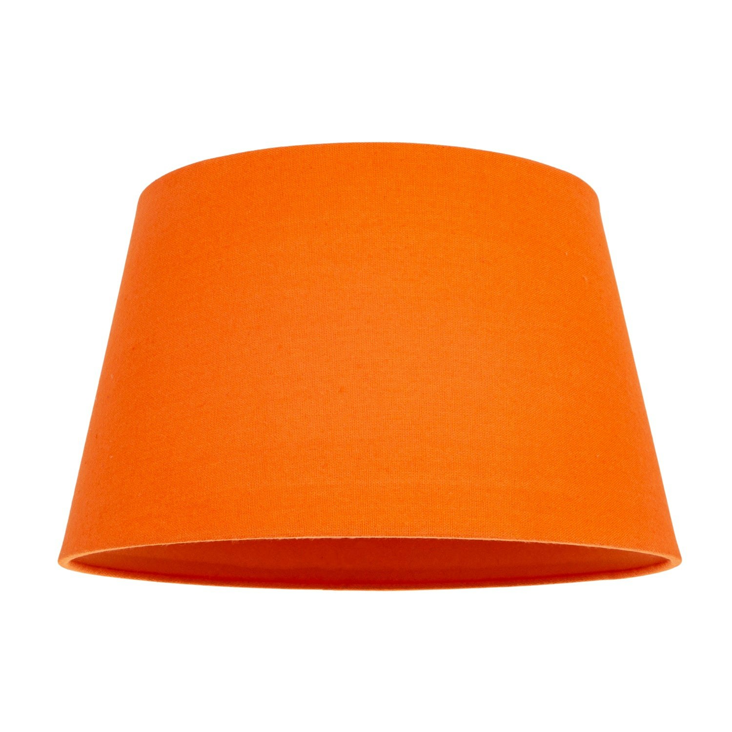 Rackhams Orange Traditional 30Cm Vivid Linen Fabric Drum Table/Pendant Shade 60W Maximum