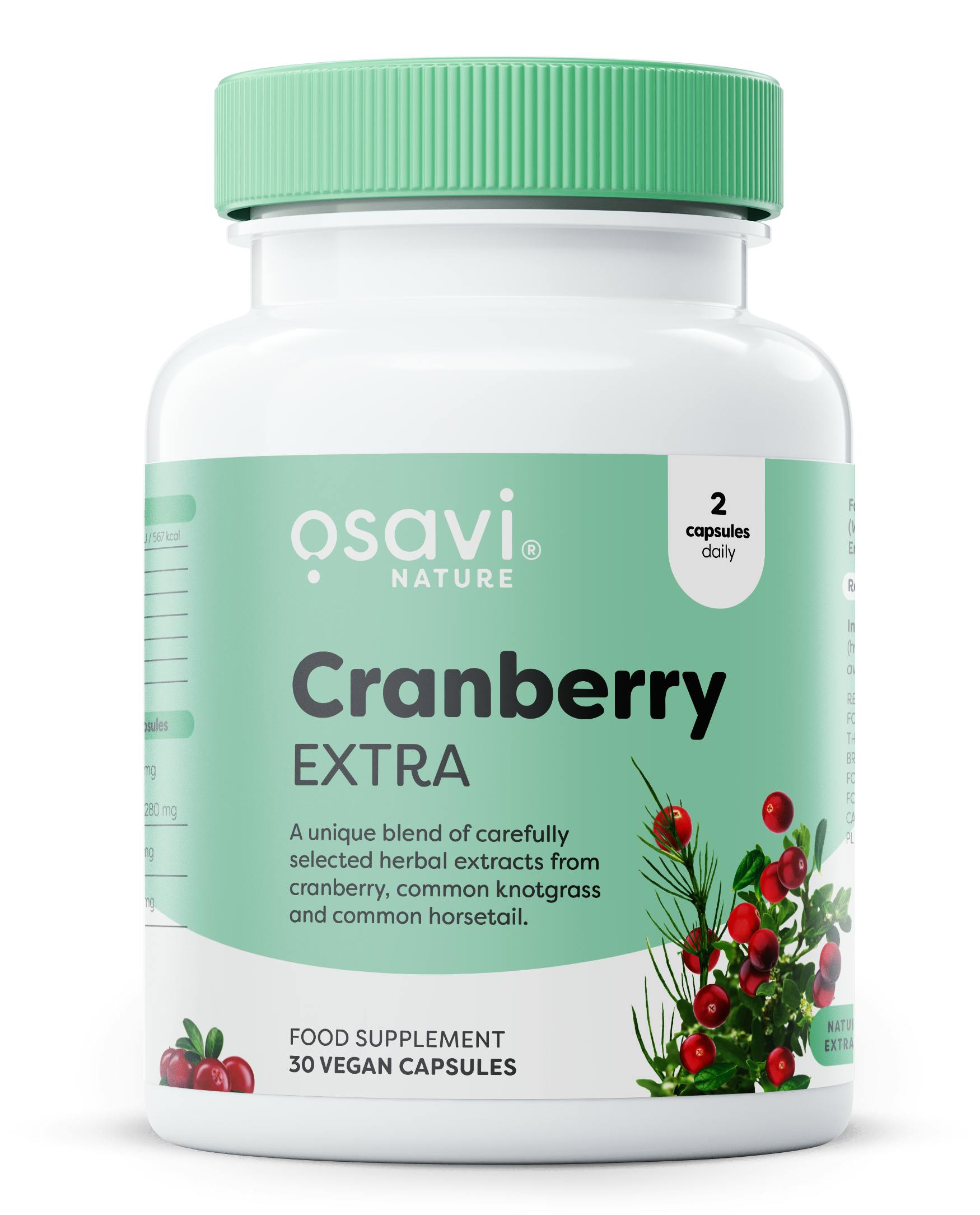 Osavi Cranberry Extra – 30 Vegan Capsules | Extract from Cranberry (Vaccinium macrocarpon) Fruit | Standardised to 40% proanthocyanidins (PACs) | Enriched with Knotgrass and Common Horsetail extracts - Image 5