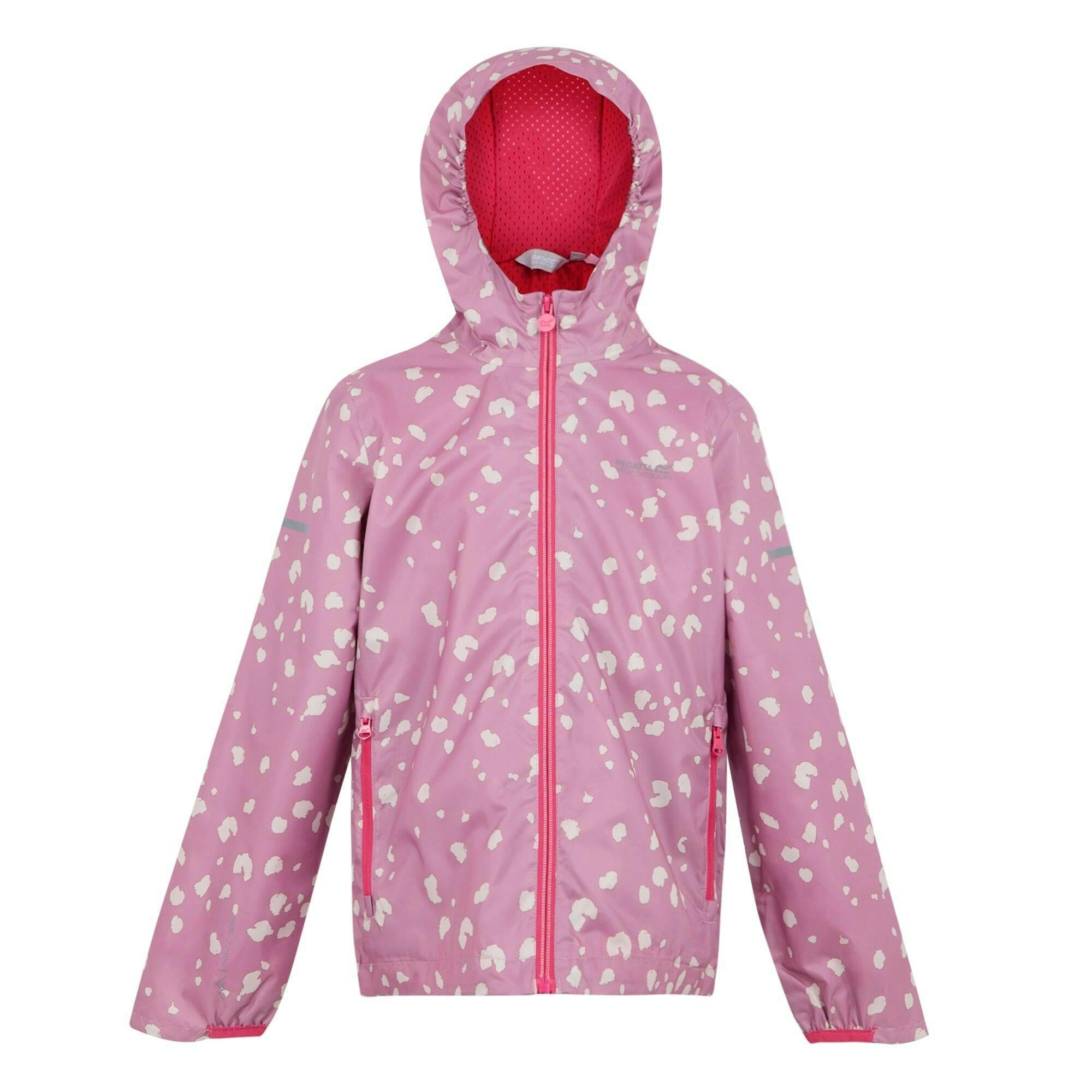 Regatta (13 Years, Lilas/Light Vanilla/Beaujolais) Childrens/Kids Lever Ii Printed Waterproof Jacket - Image 2
