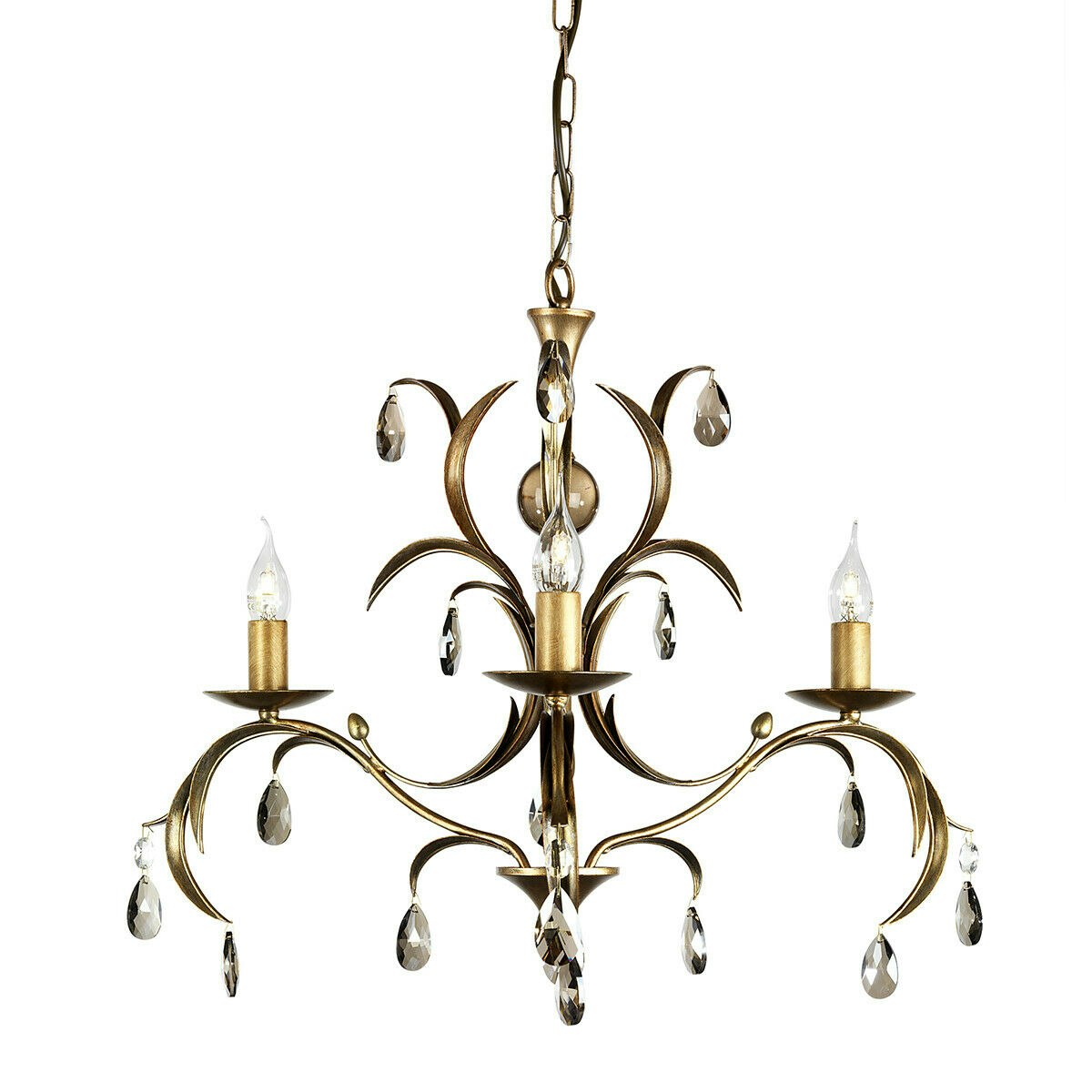Loops Light/Bronze Bulb Chandelier Hanging Pendant Patina Led E14 60W Bulb Size 3