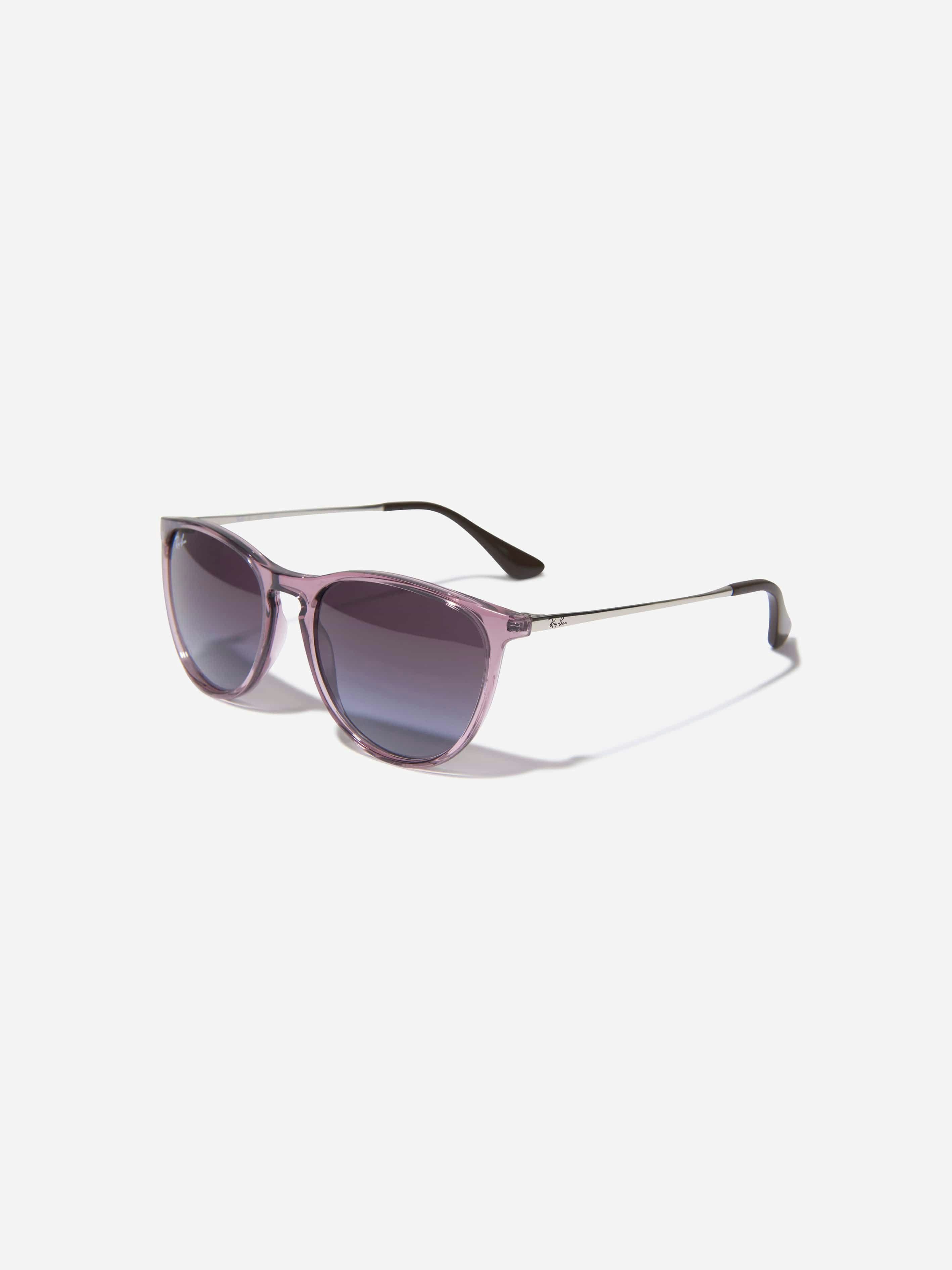 Ray - Ban Grey Kid Rj9060s Junior Erika 71078G Sunglasses Injected Violet Pantos Normal Shaded - Image 5