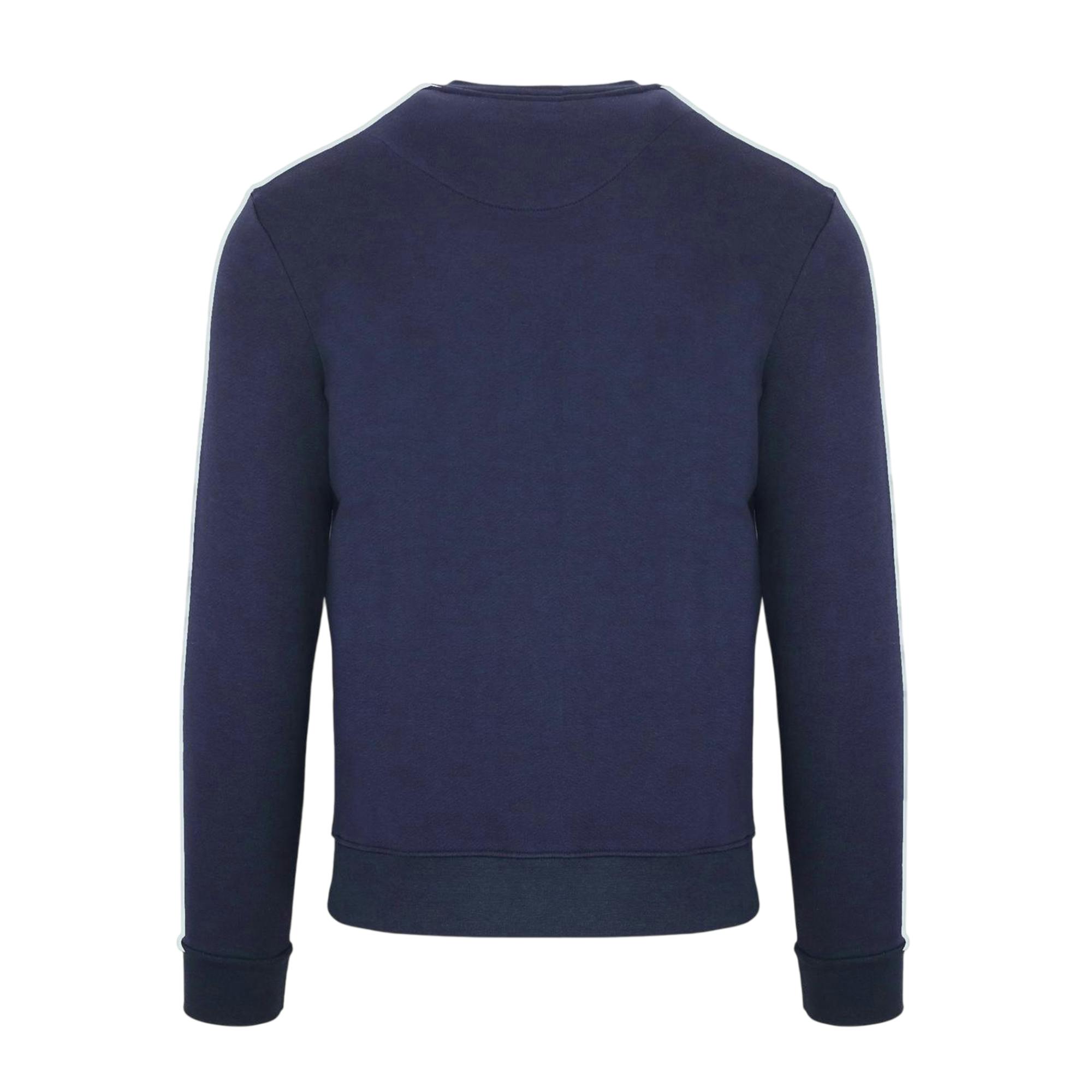 Aquascutum Men's Ribbed Sweatshirt - Navy - L - Navy - 100% Cotton