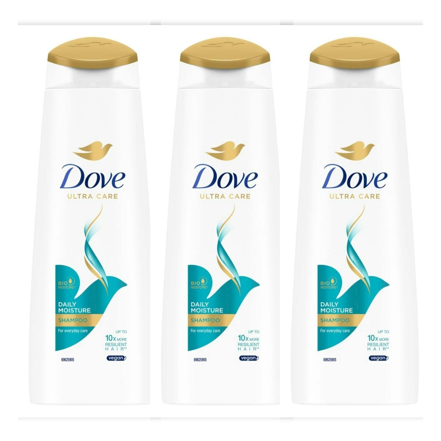 Utritive Solutios Daily Moisture Dry Hair Shampoo 250Ml 3 Pack N/A Dove - Image 3