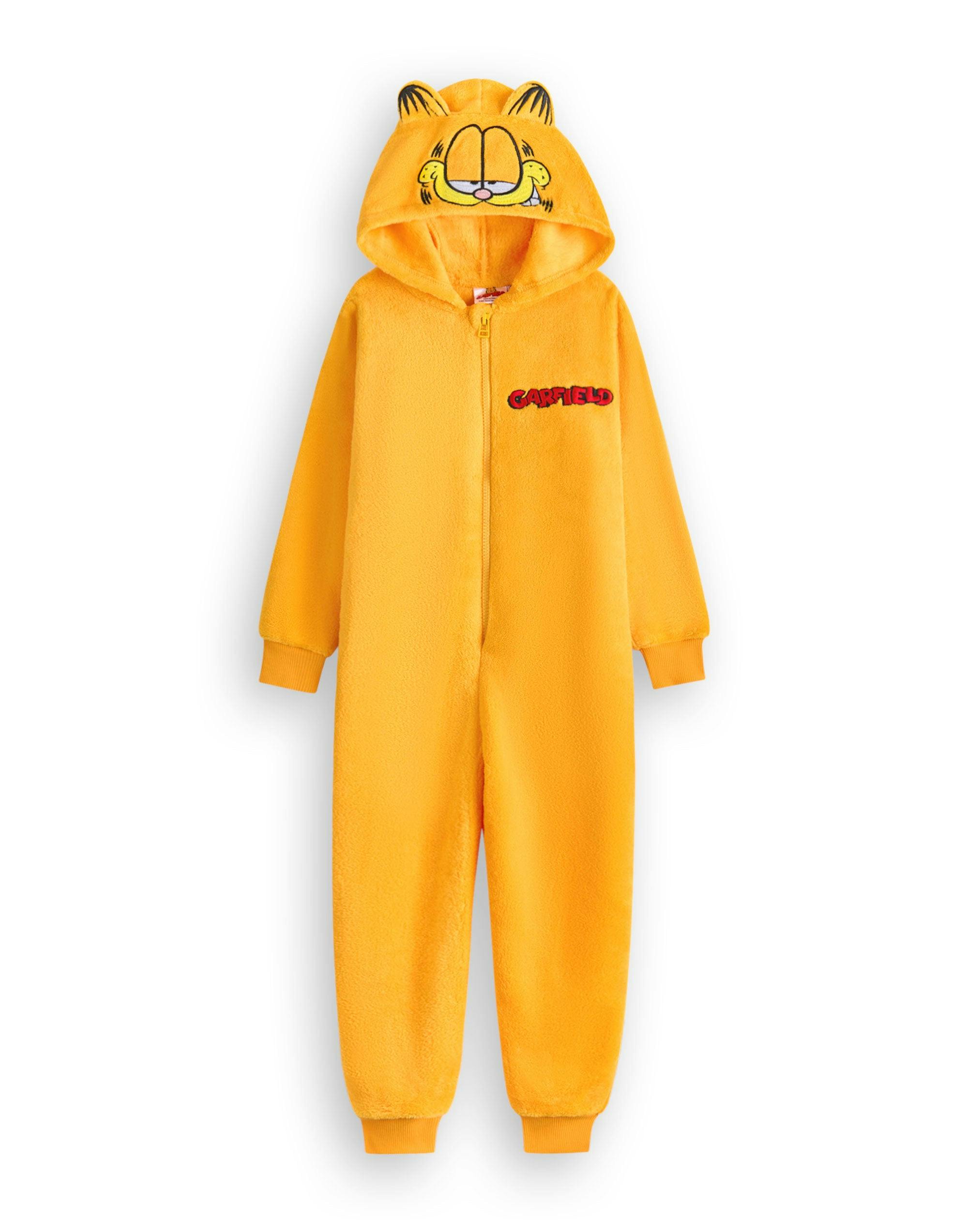 Vanilla Underground Unisex Orange Garfield Character Onesie - X-Large