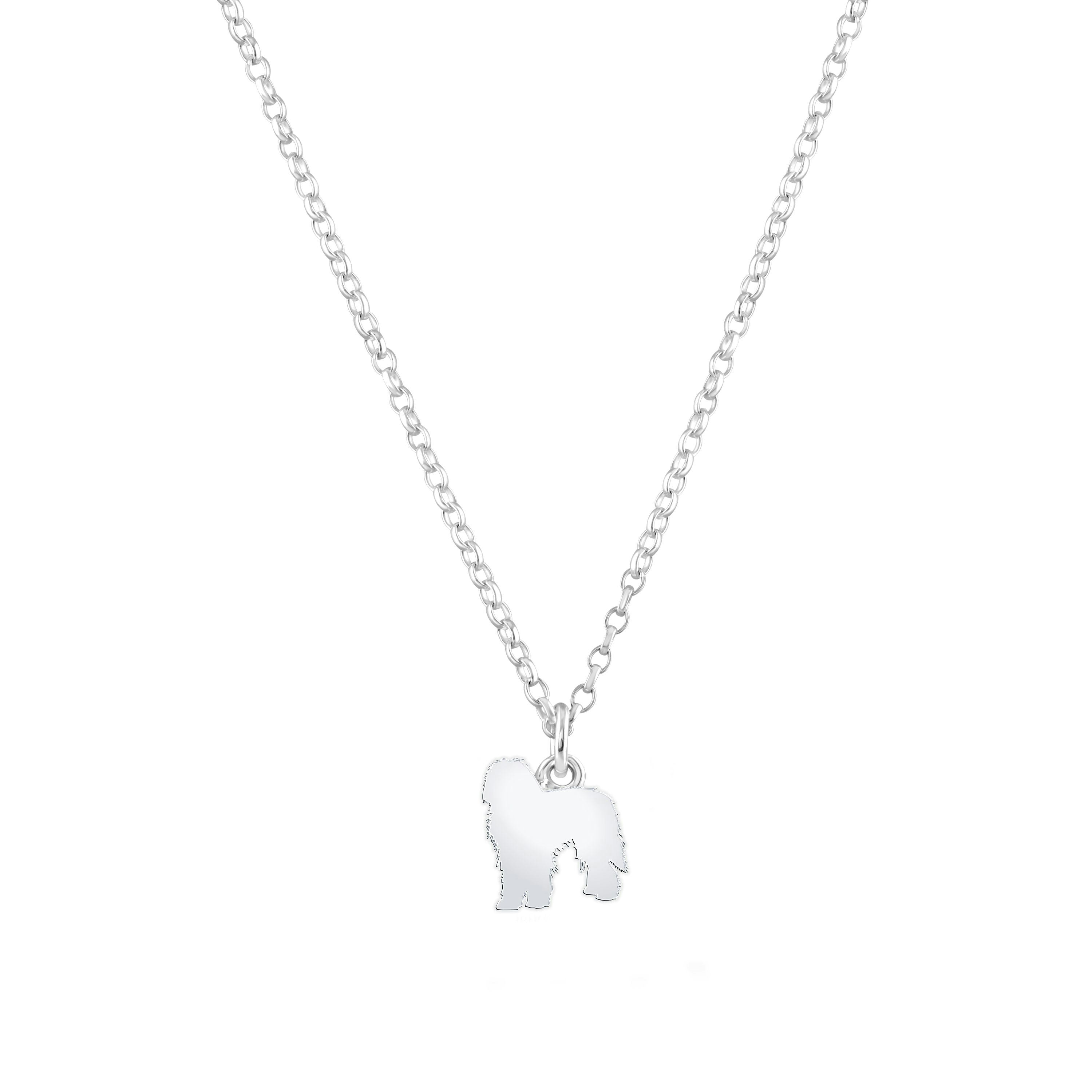 Mylee London Silver Bergamasco Silhouette Necklace - Personalised - Yes