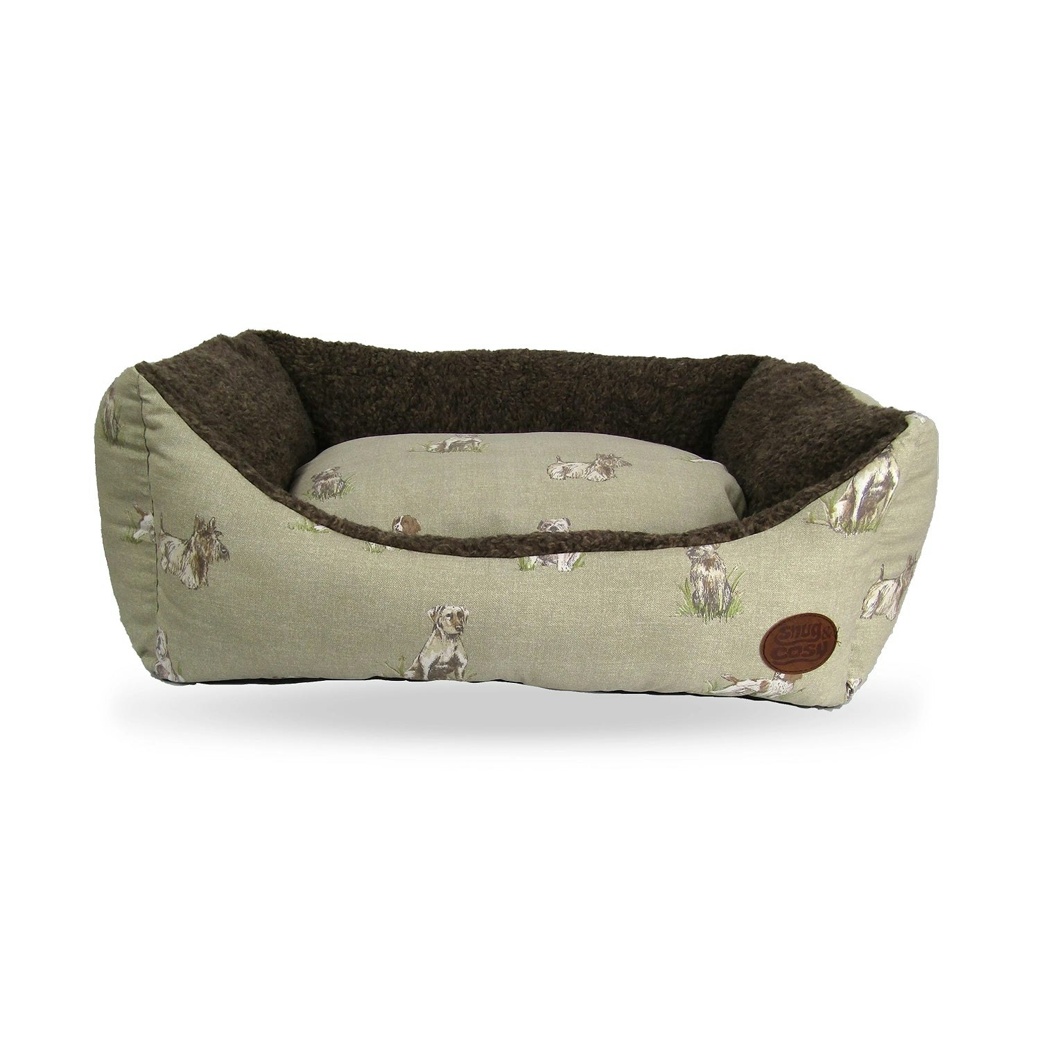 Snug And Cosy Pets Pooch Print Bed - 25"