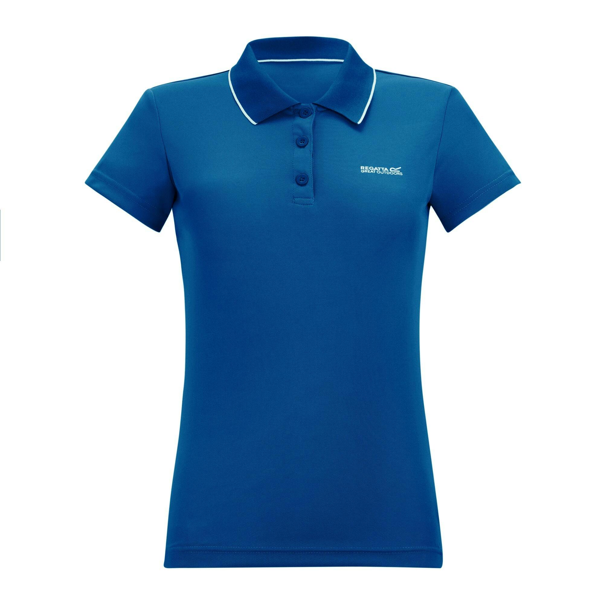 Regatta Women's Blue Maverick V Polo Shirt - Aviator - 12 Uk - Aviator - 100% Cotton