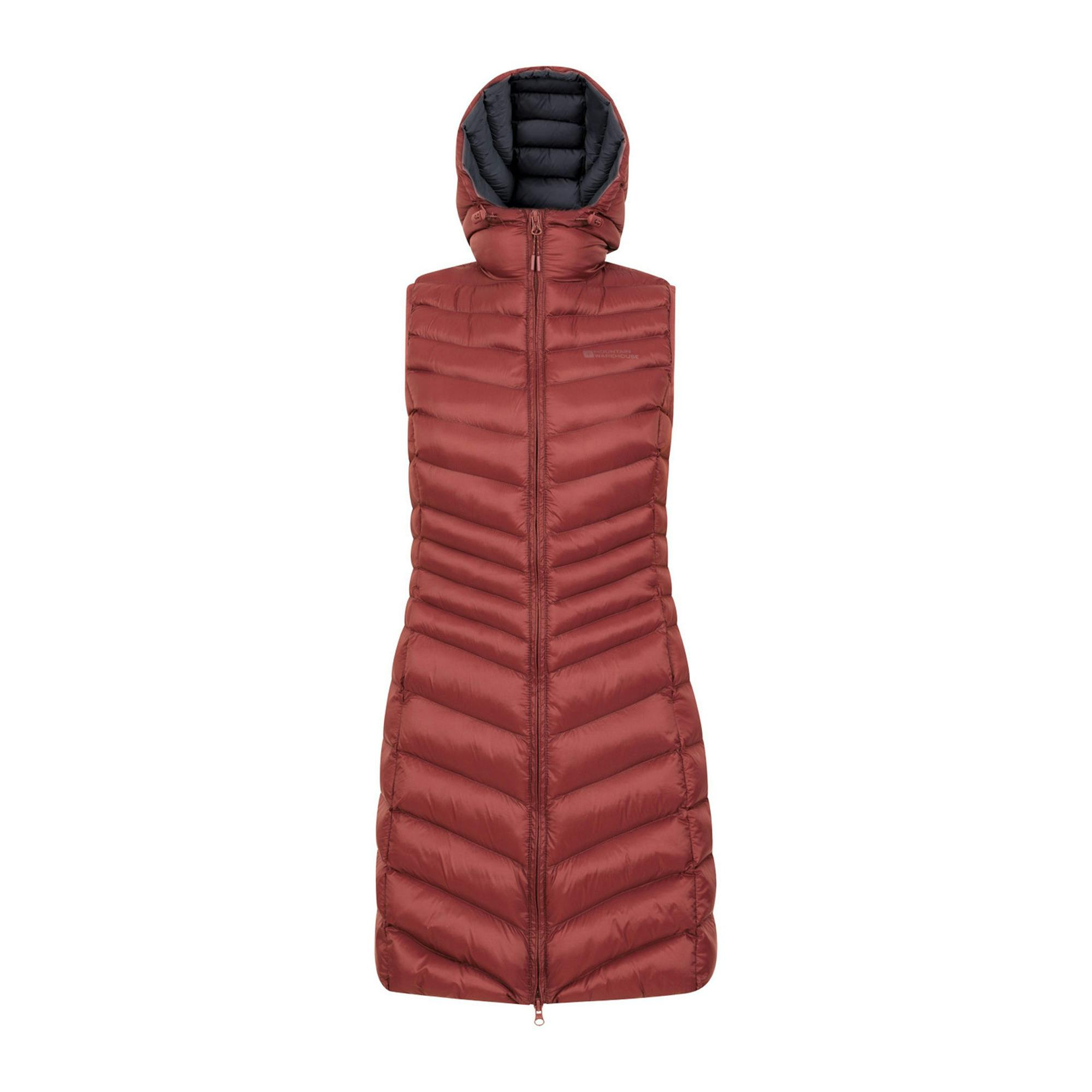 Mountain Warehouse Women's Florence Padded Long Gilet - Rust - 12 Uk - Rust - 70% Nylon/30% Polyester