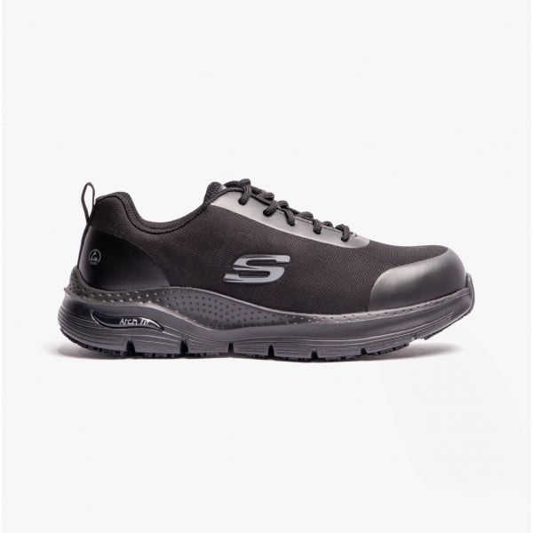 Skechers Men's Black Work Work 200086Ec Arch Fit Sr - Ringstap Safety Trainers - Uk 7