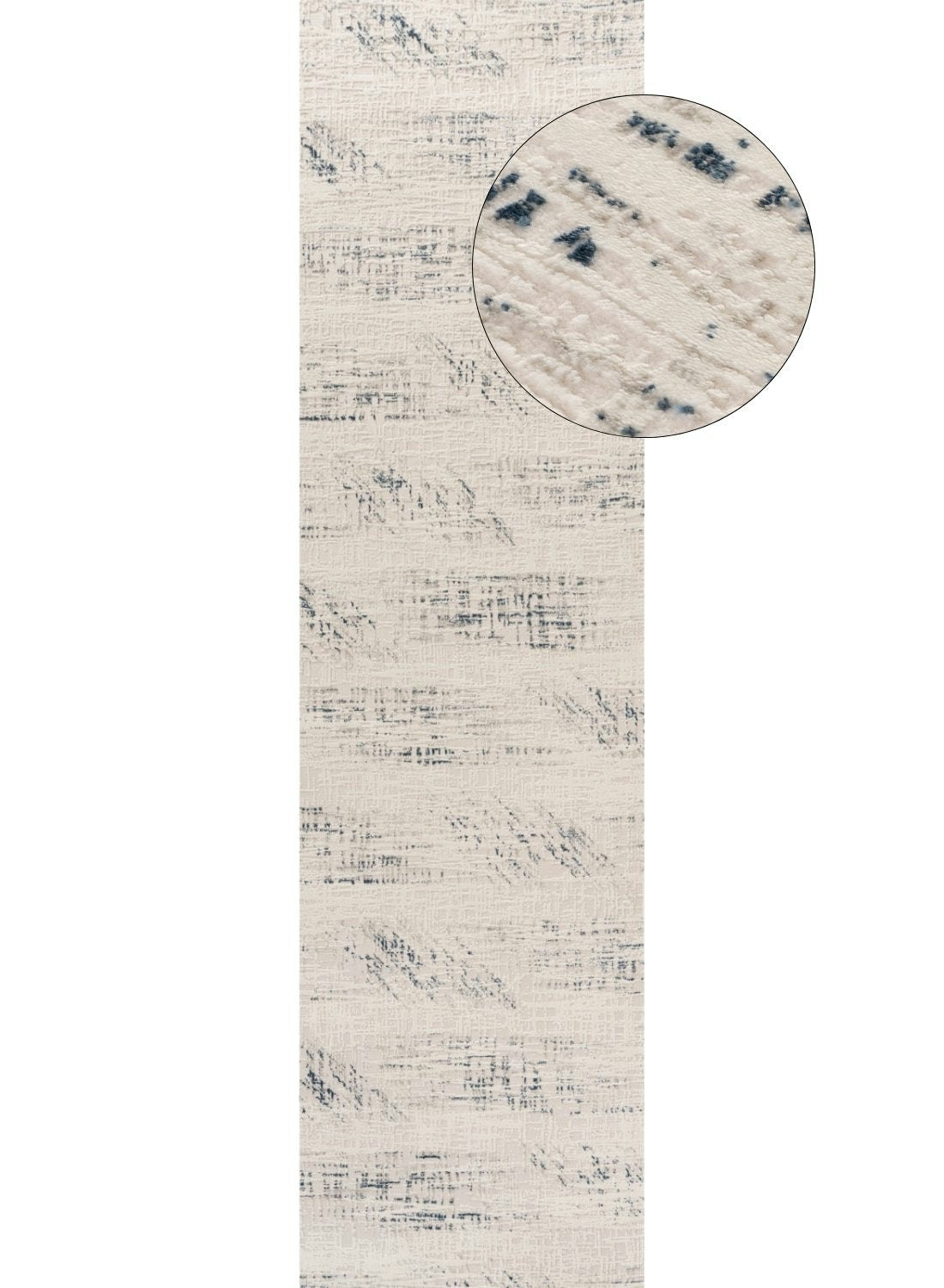 The Rugs Cream/Blue Carmel - Abstract Rug | 6030 - 80X300 Cm