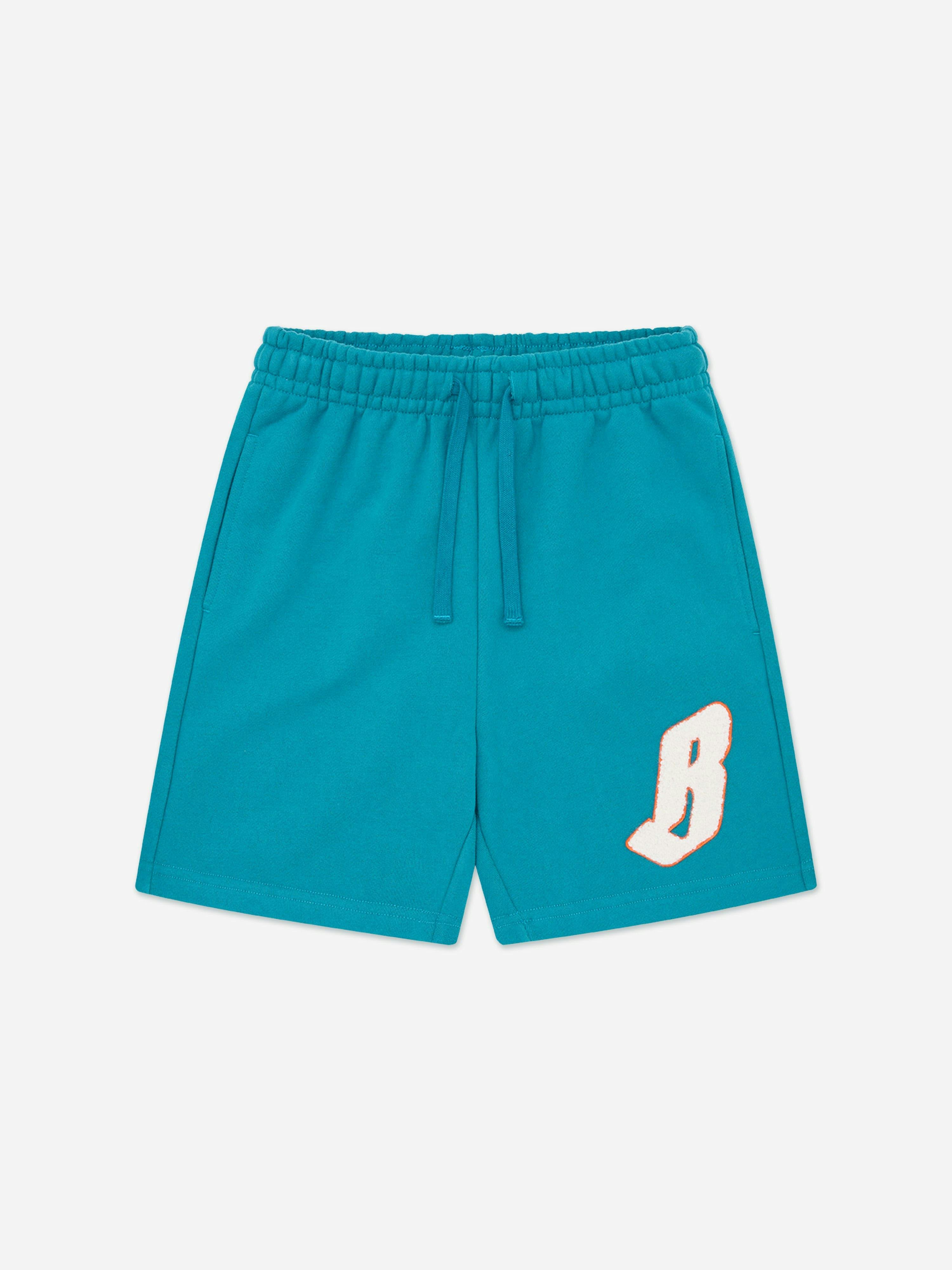 Billionaire Boys Club Boys Blue Billionaire Club Flying B Chenille Sweat Shorts In - 10 Yrs