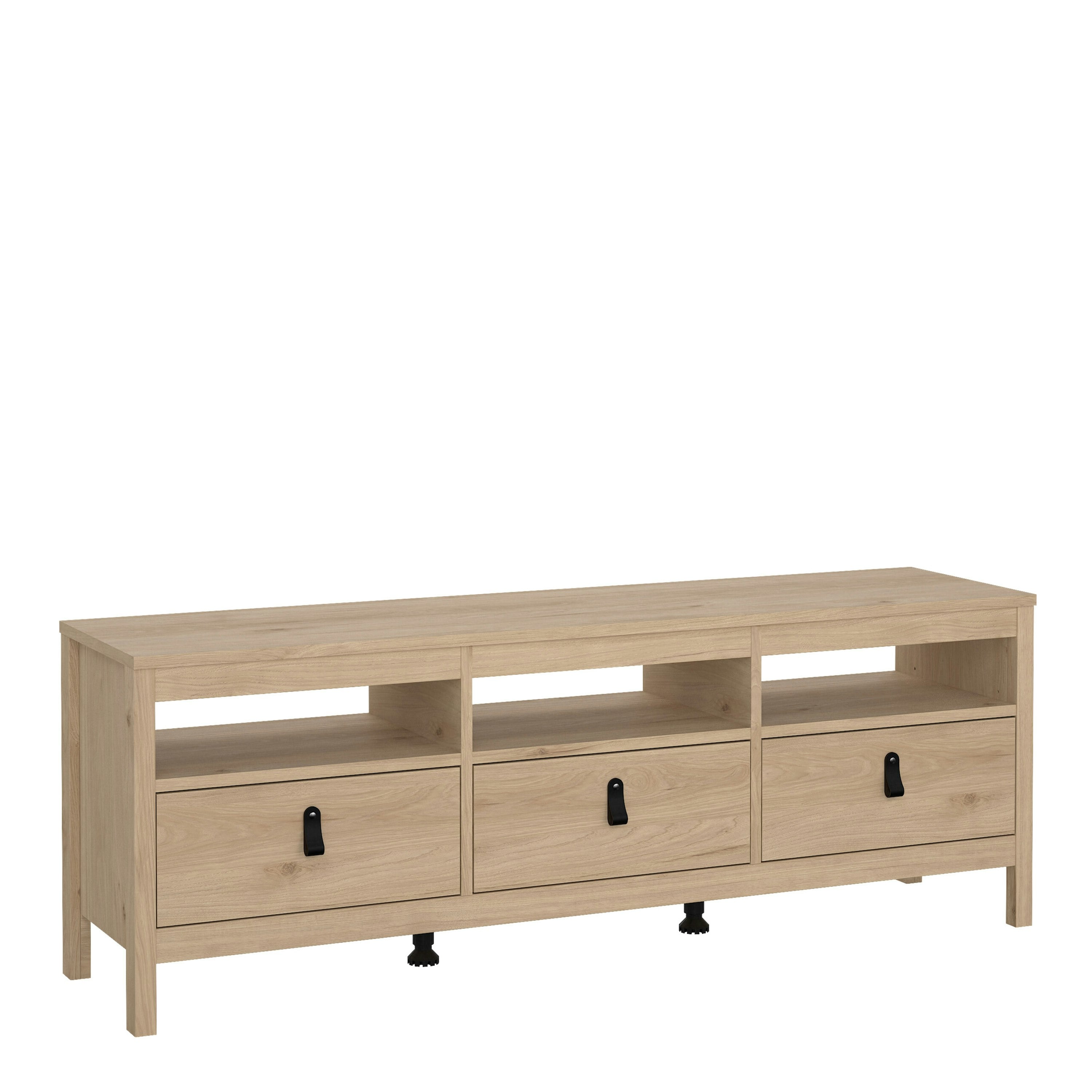 Rackhams Barcelona Tv Unit 3 Drawers In Jackson Hickory Oak - 1