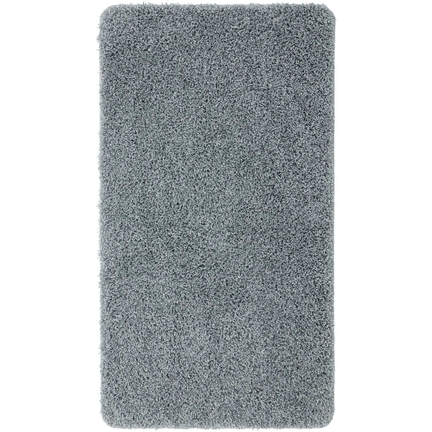 Rackhams Blue Buddy Shaggy Washable Bathmat - 67X120 Cm