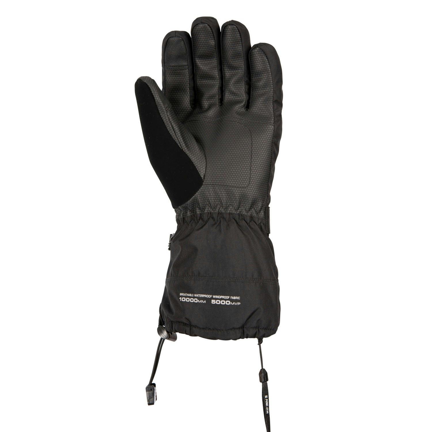 Trespass Unisex Black Adult Lindley Dlx Ski Gloves - M - 100% Pu