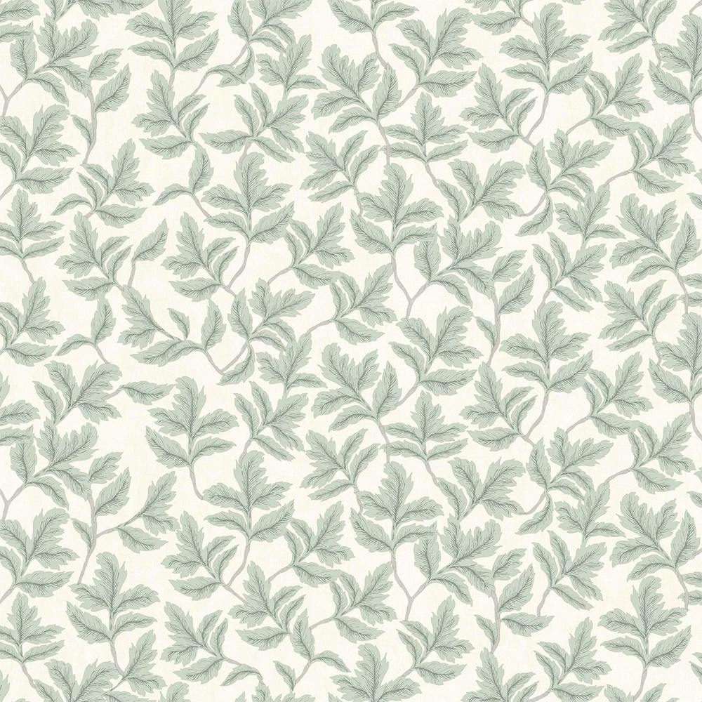 World Of Wallpaper Arts & Crafts Leaf Wallpaper - Sage Green/Cream - Image 2
