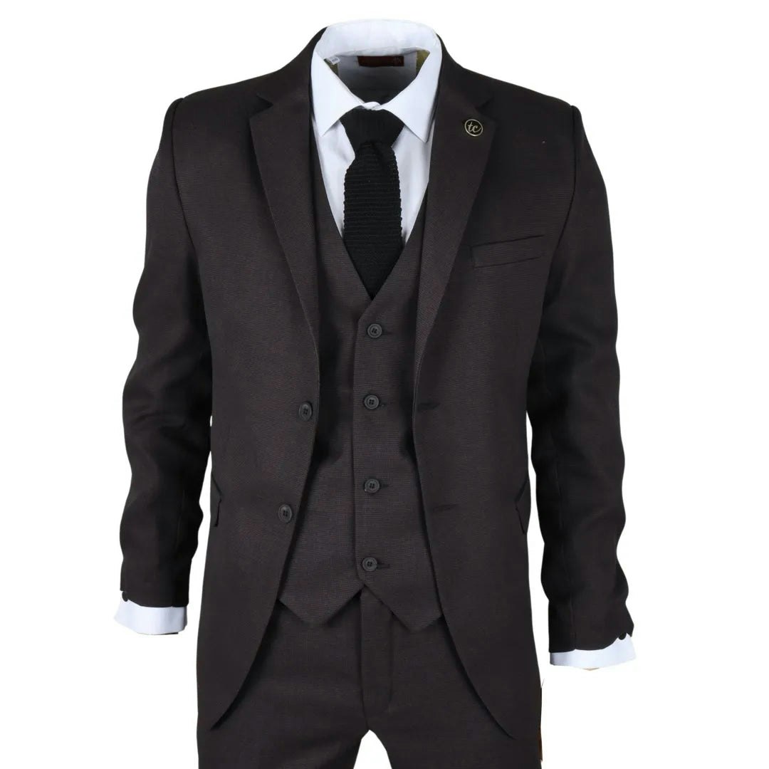 Truclothing Men's Grey Im06 - 3 Piece Charcoal Classic Suit - 40" Jacket 34" Trousers