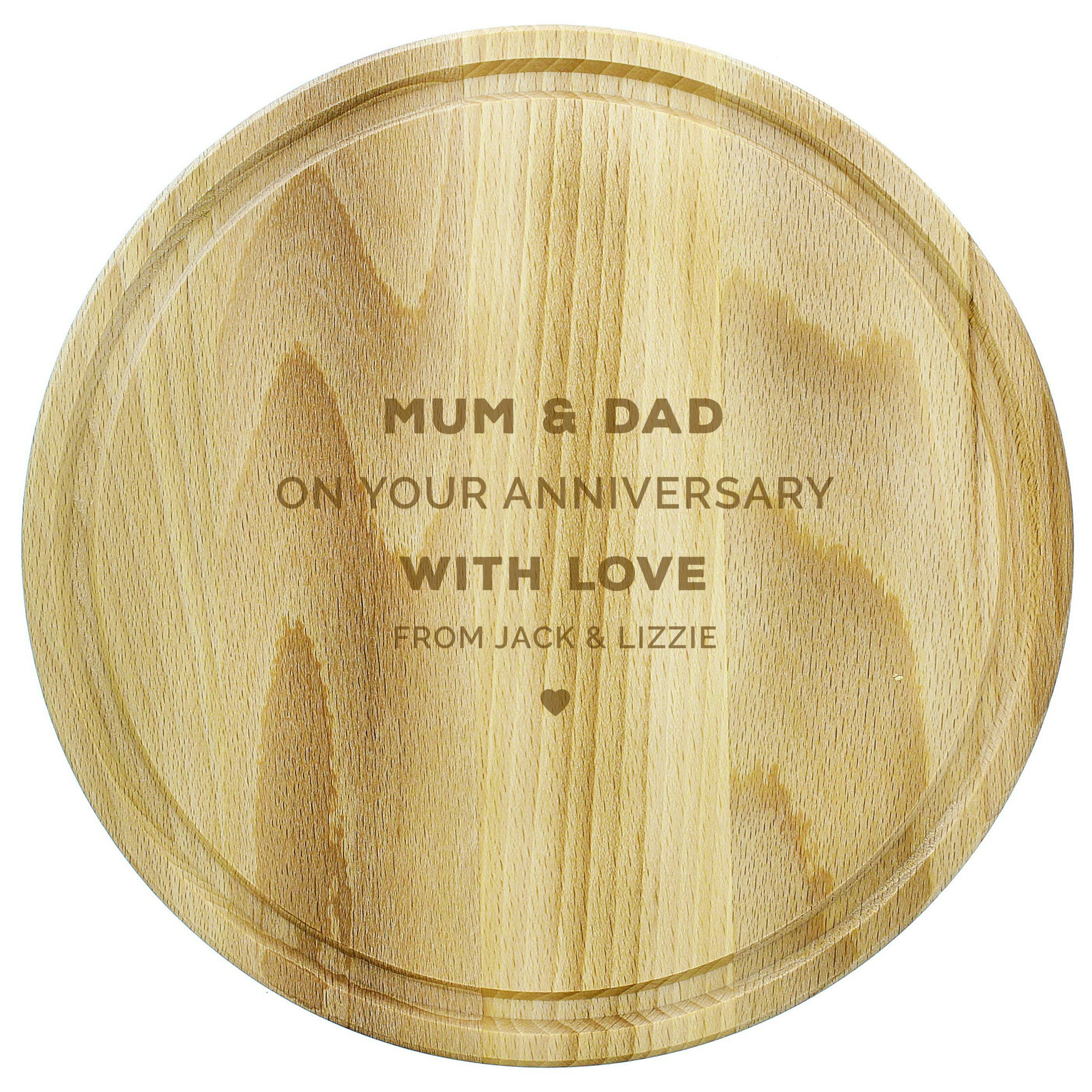 Rackhams Grain Personalised Round Chopping Board