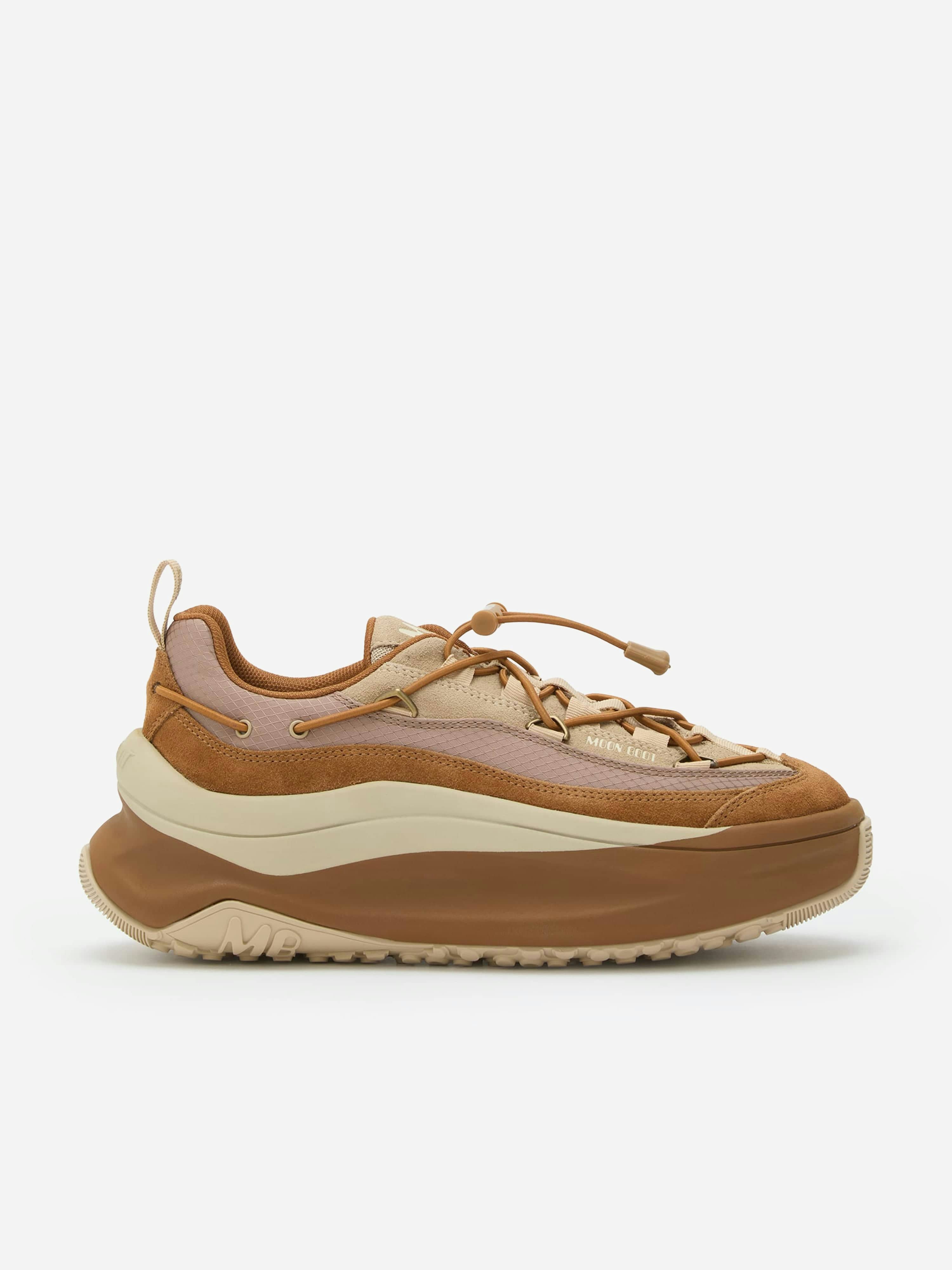Moon Boot Boys Beige Kids Moon247 Xlace Trainers In - Eu 36 Uk 3