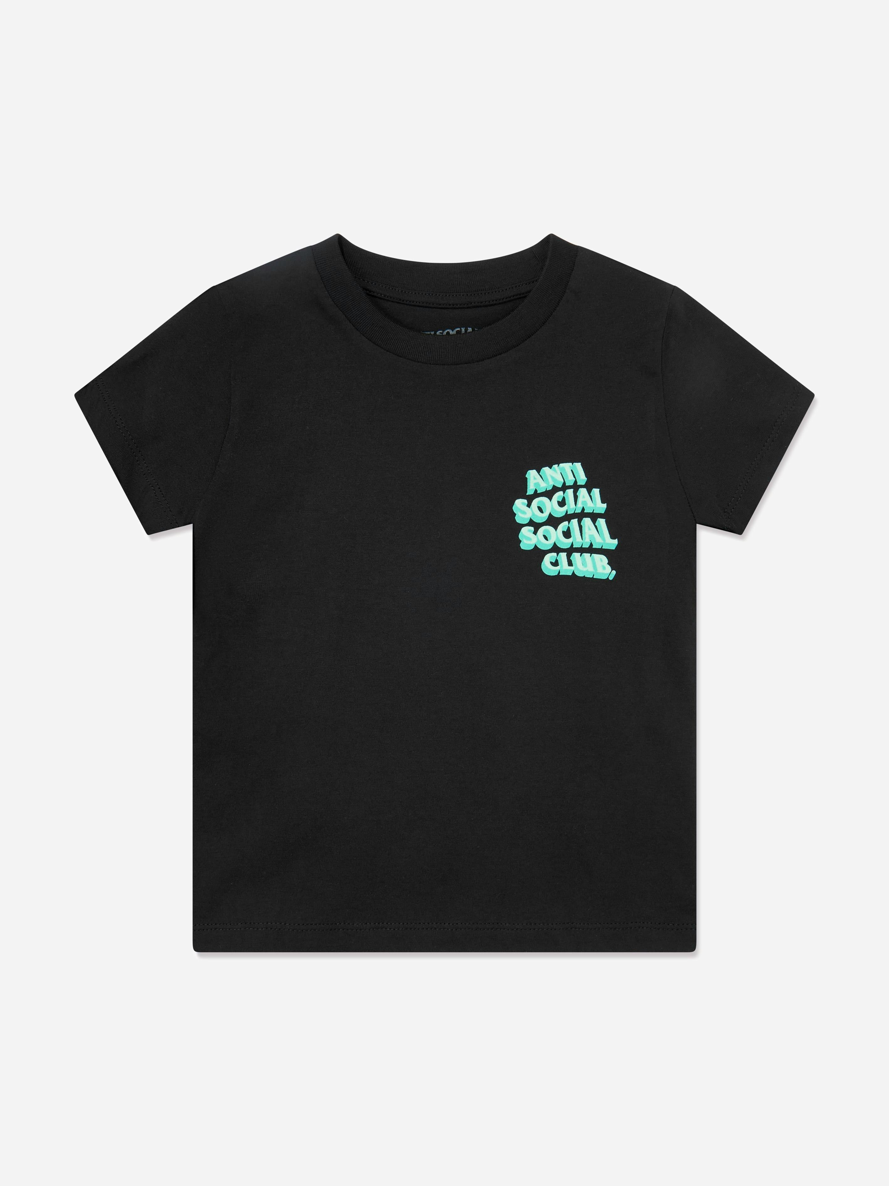 Anti Social Social Club Unisex Kids Black Kids Popcorn T-Shirt In - 9 - 11Yrs