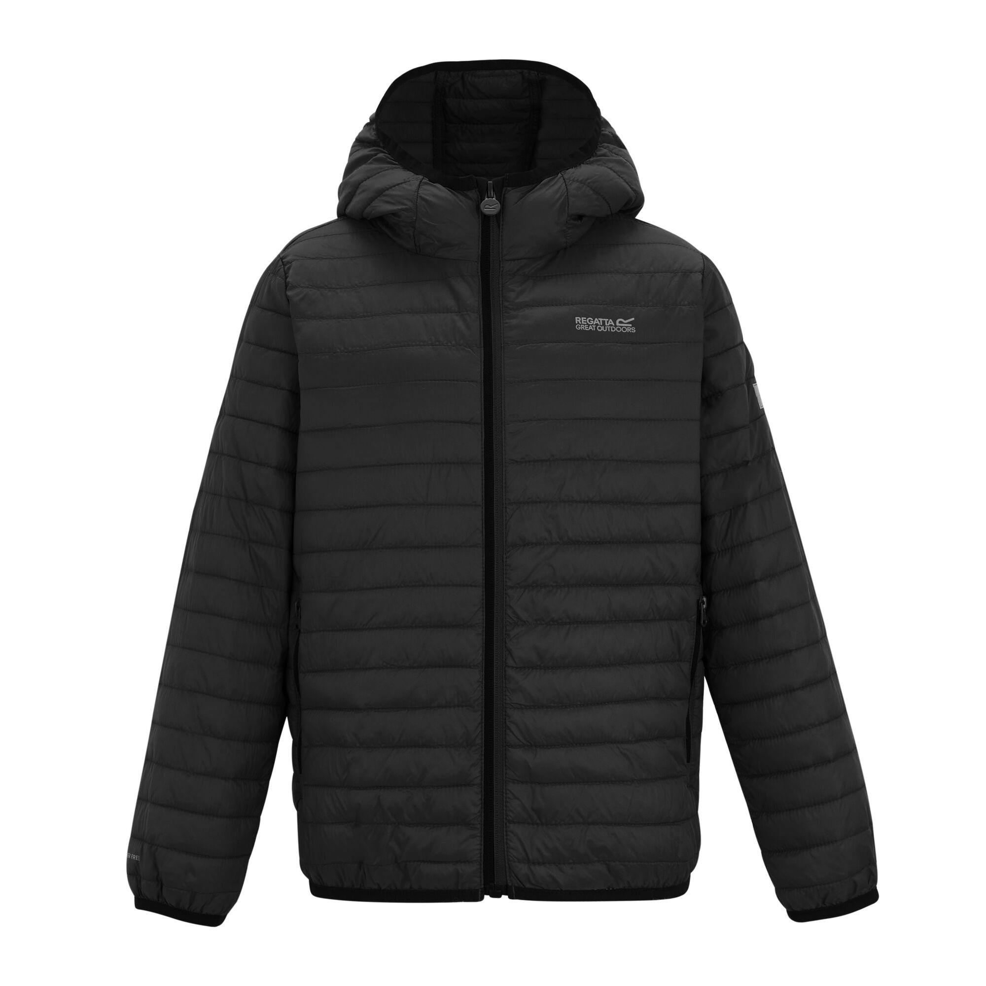 Regatta Black Kids Hillpack Hooded Jacket - 3-4 Years - 100% Polyamide