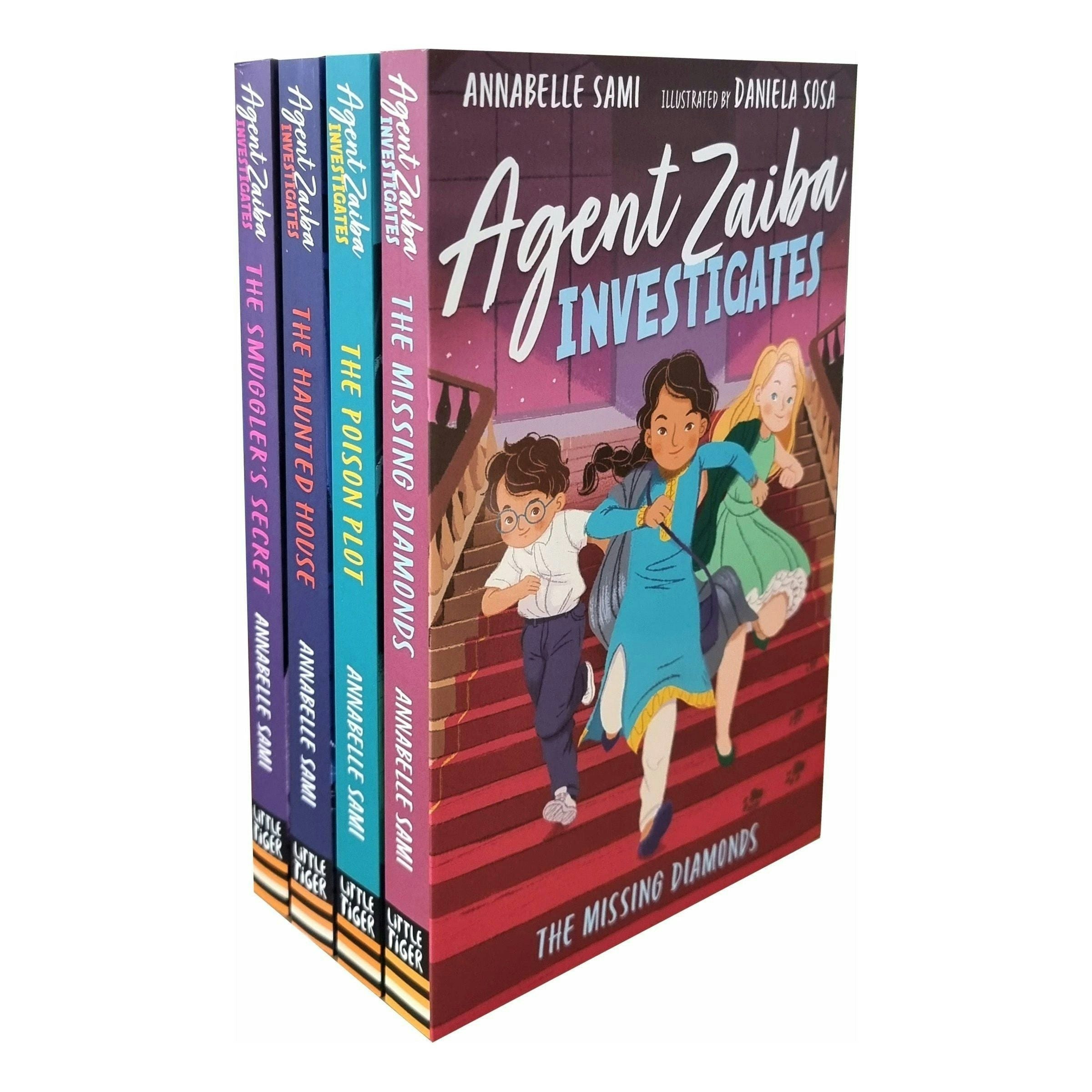 Little Tiger Agent Zaiba Investigates Series 4 Book Set (The Missing Diamonds, The Haunted House & More)