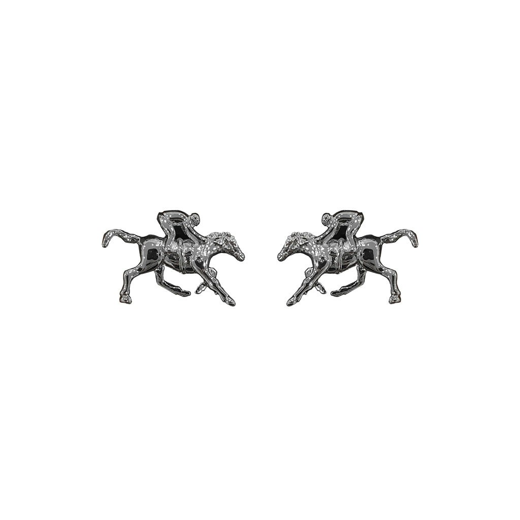 Heritage Traditions Silver/Light/Salmon Cufflinks - Racing Horse