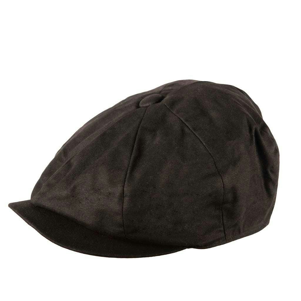 Heritage Traditions Unisex Black Carlyle Newsboy Wax Cap - Wax