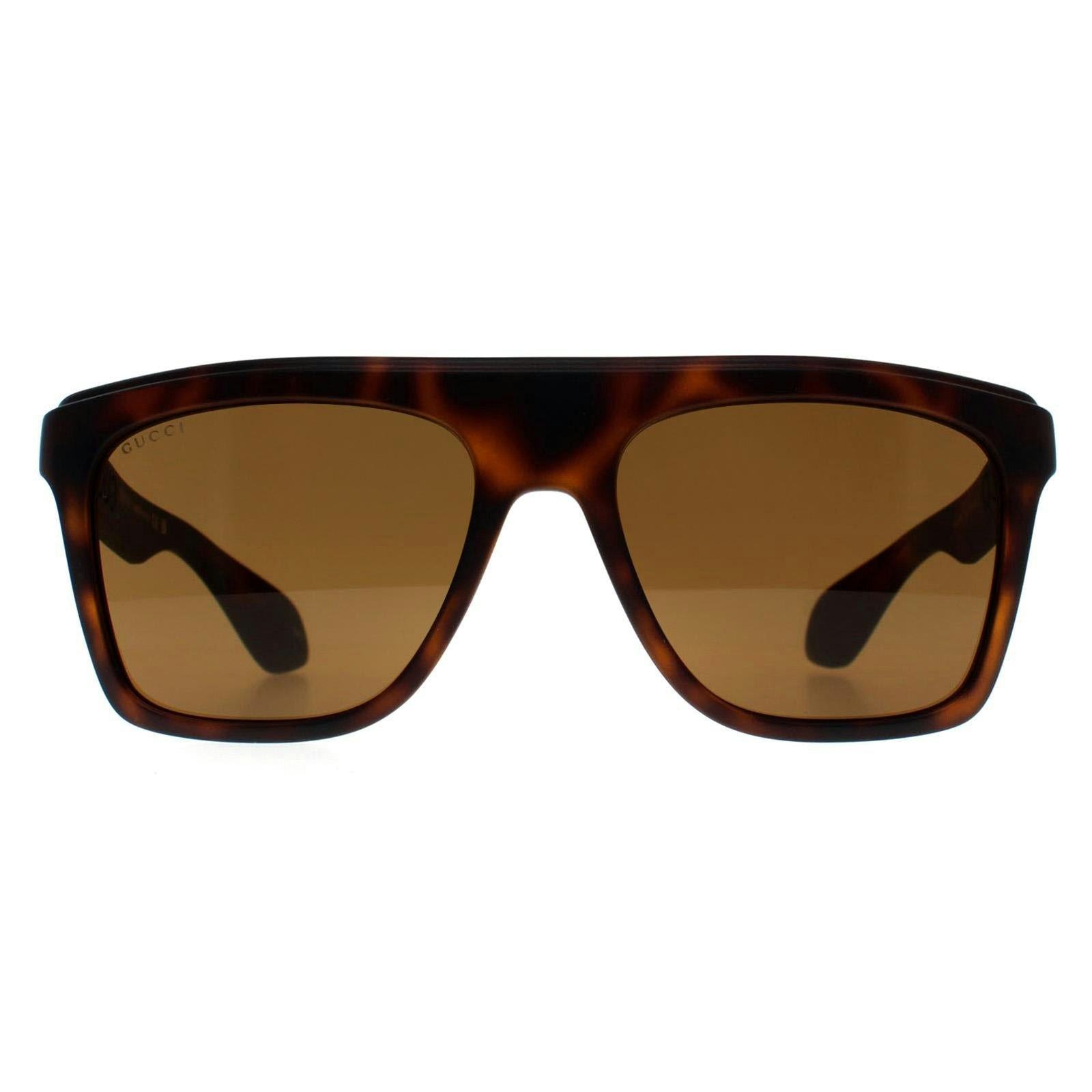 Gucci Men's Dark/Brown Sunglasses Gg1570s Havana For Size 002