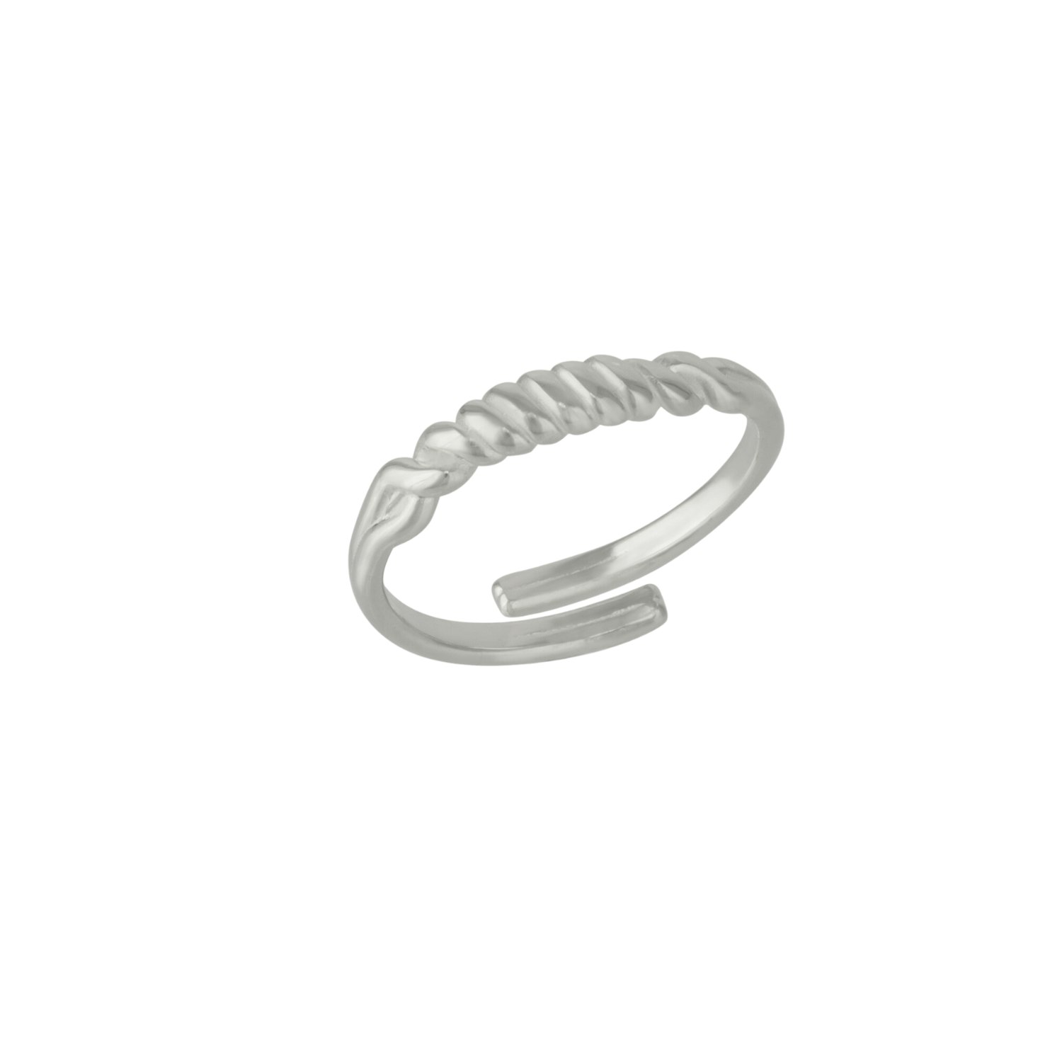 Spero London Silver Twisted Screw Spring Sterling Ring