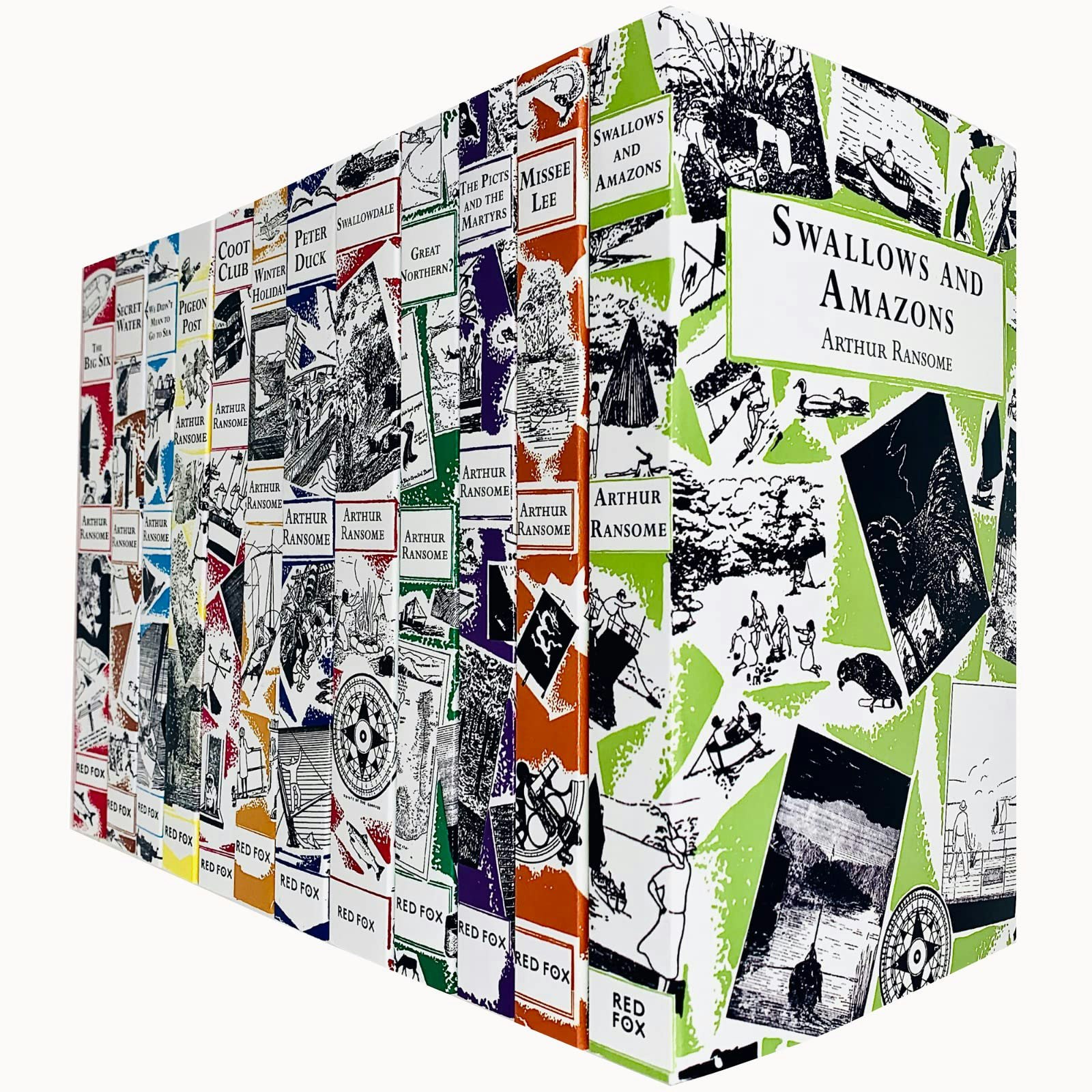 Red Fox Swallows And Amazons Series 12 Book Set Winter Holiday Peter Duck Swallows And More