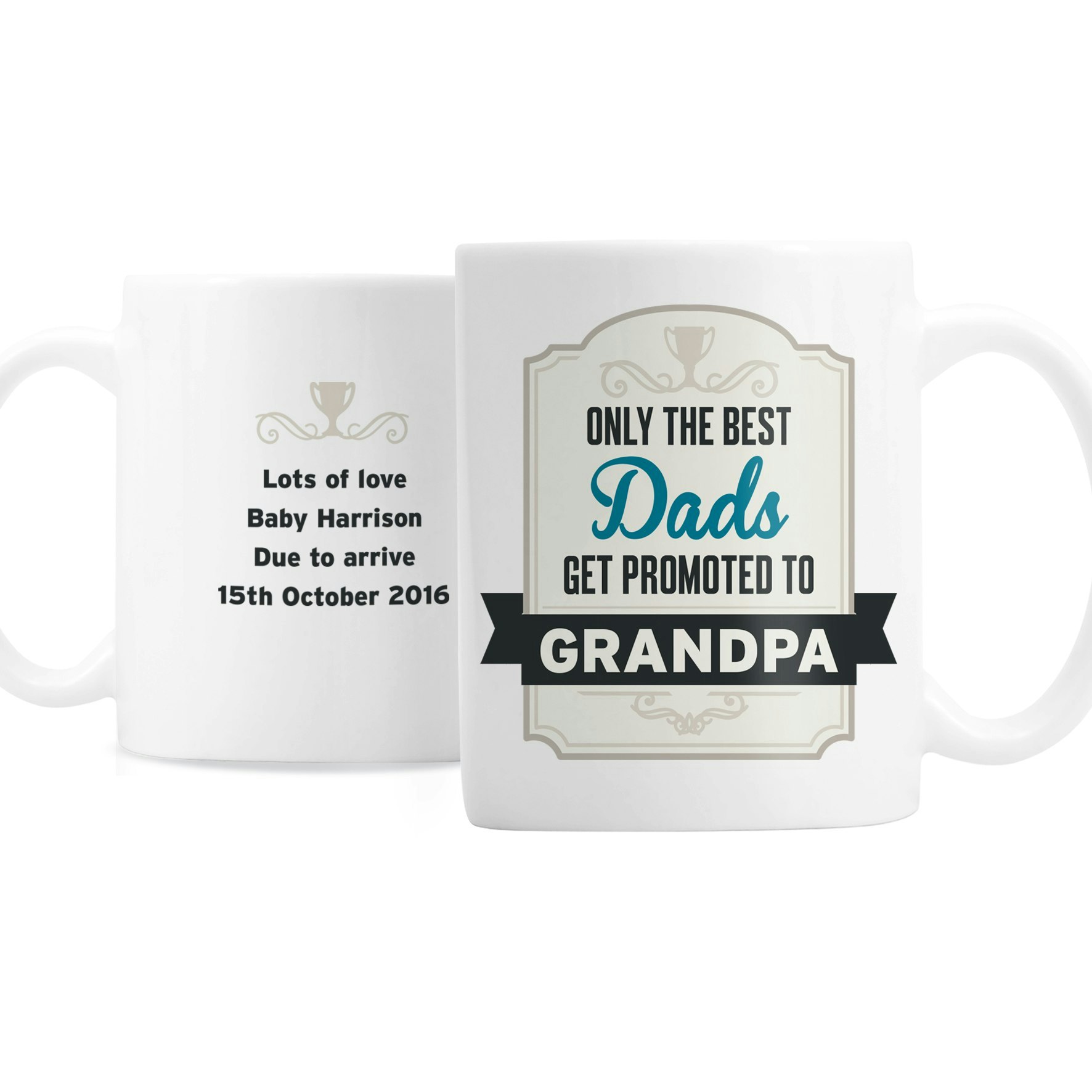 Personalised Memento Company Personalised Best Dads Get Promoted To Mug
