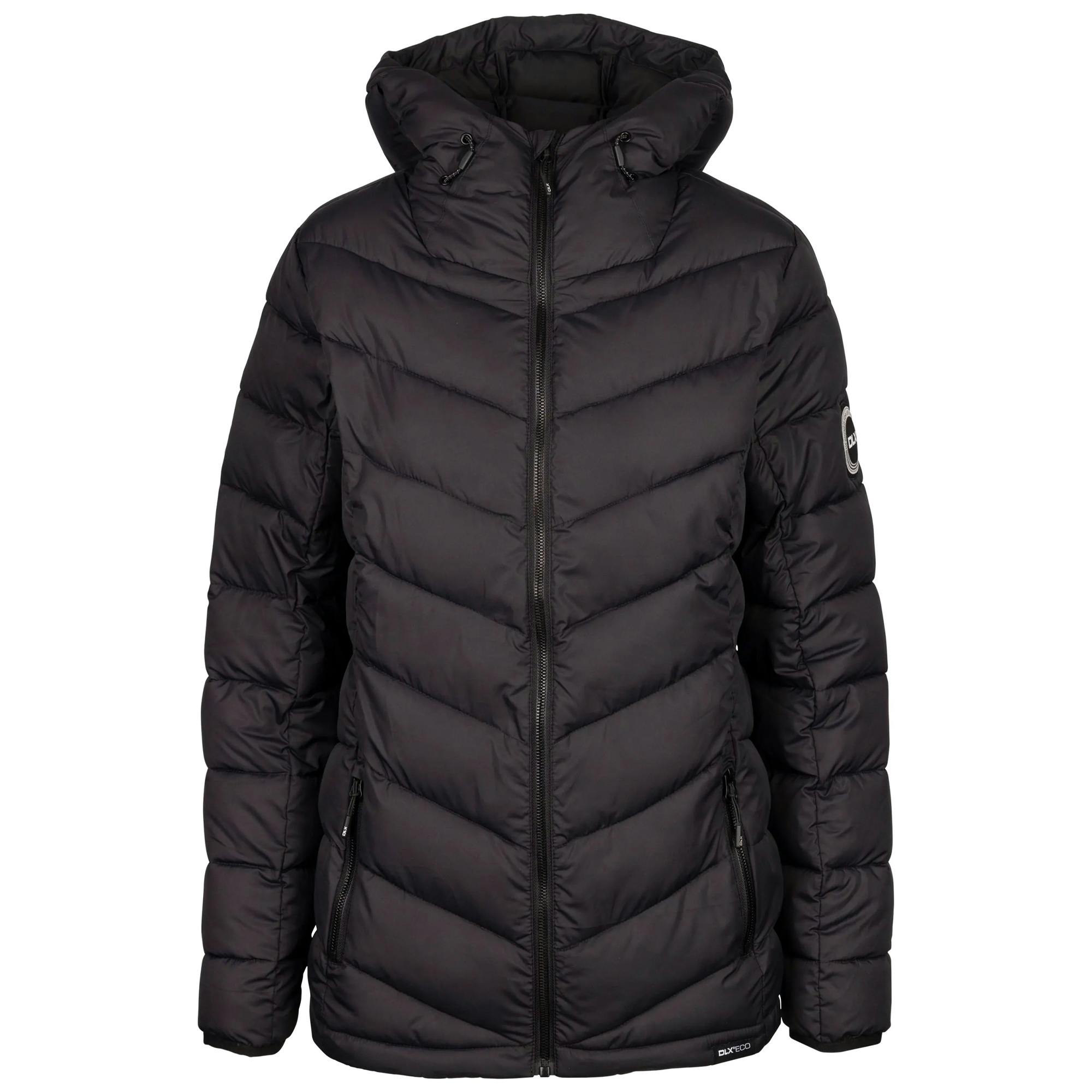 Trespass Women's Black Tonya Dlx Eco Padded Jacket - Xxl - 100% Recycled Polyester