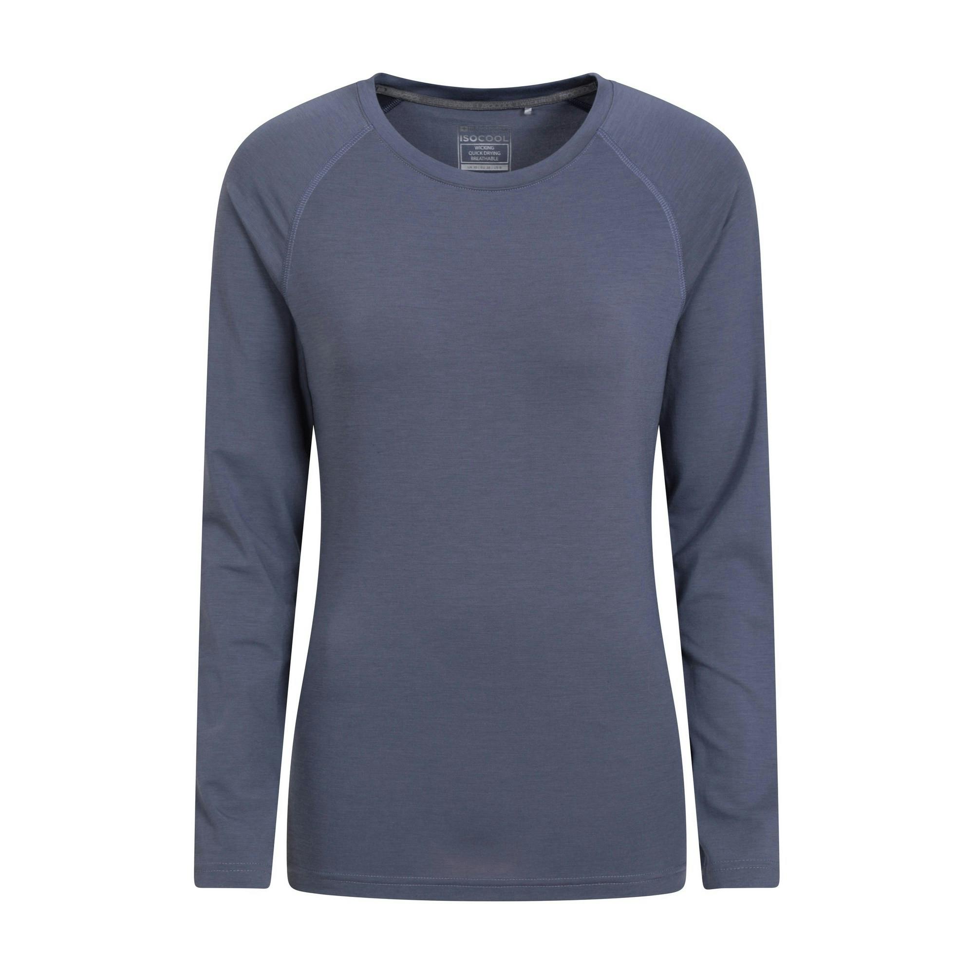 Mountain Warehouse Women's Dark/Grey / Quick Dry Long-Sleeved Top - 12 Uk - 95% Polyester/5% Elastane