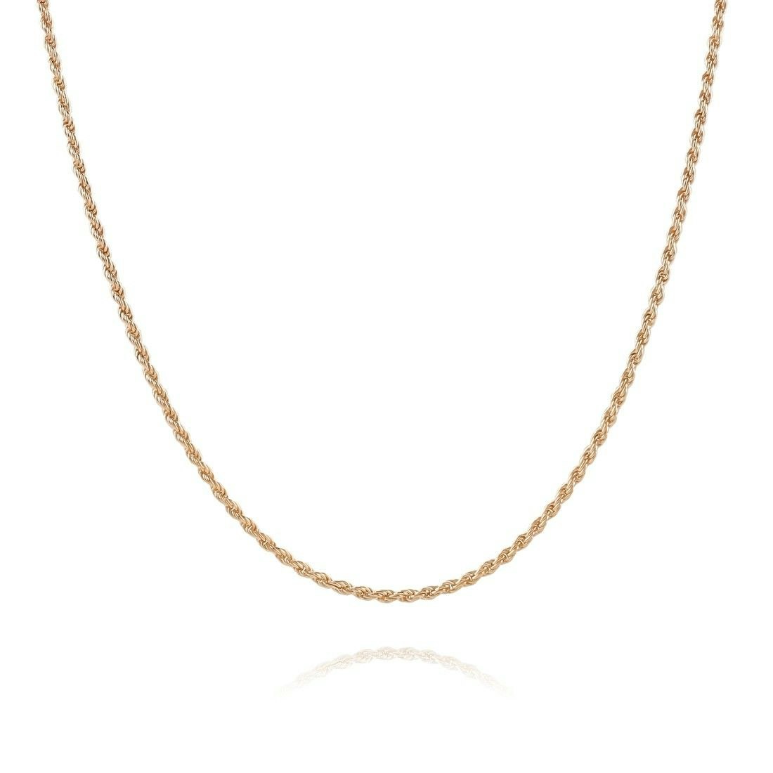 Spero London Silver/Gold Sterling Rope Chain Necklace - Rose - Rose