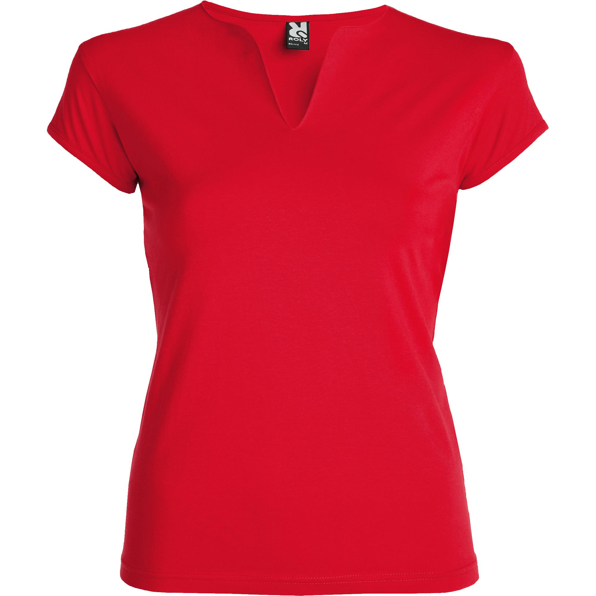 Roly Women's Red Belice T-Shirt - Xl - 94% Cotton/6% Elastane